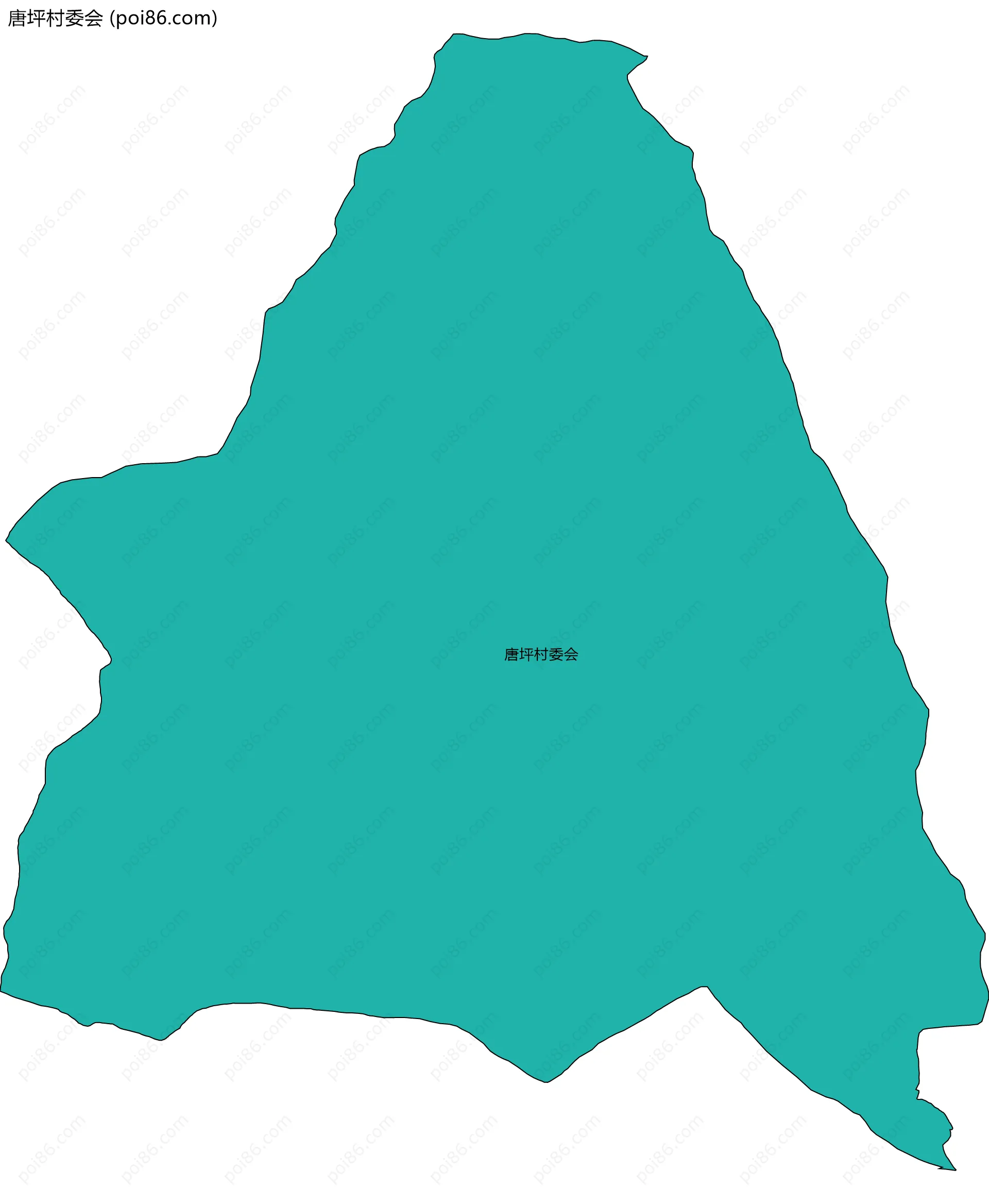 唐坪村委会边界地图