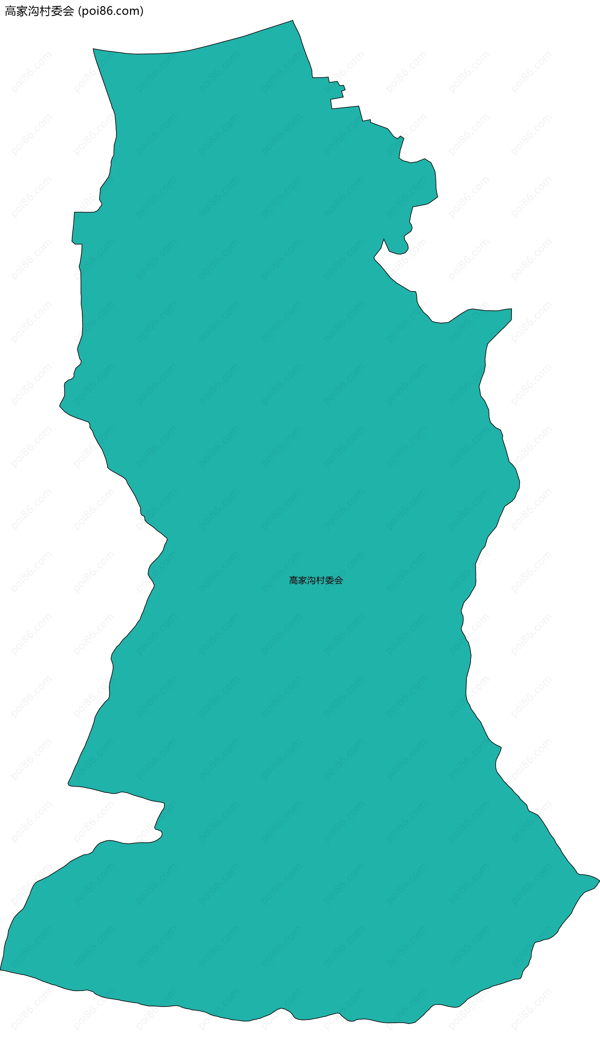 高家沟村委会边界地图