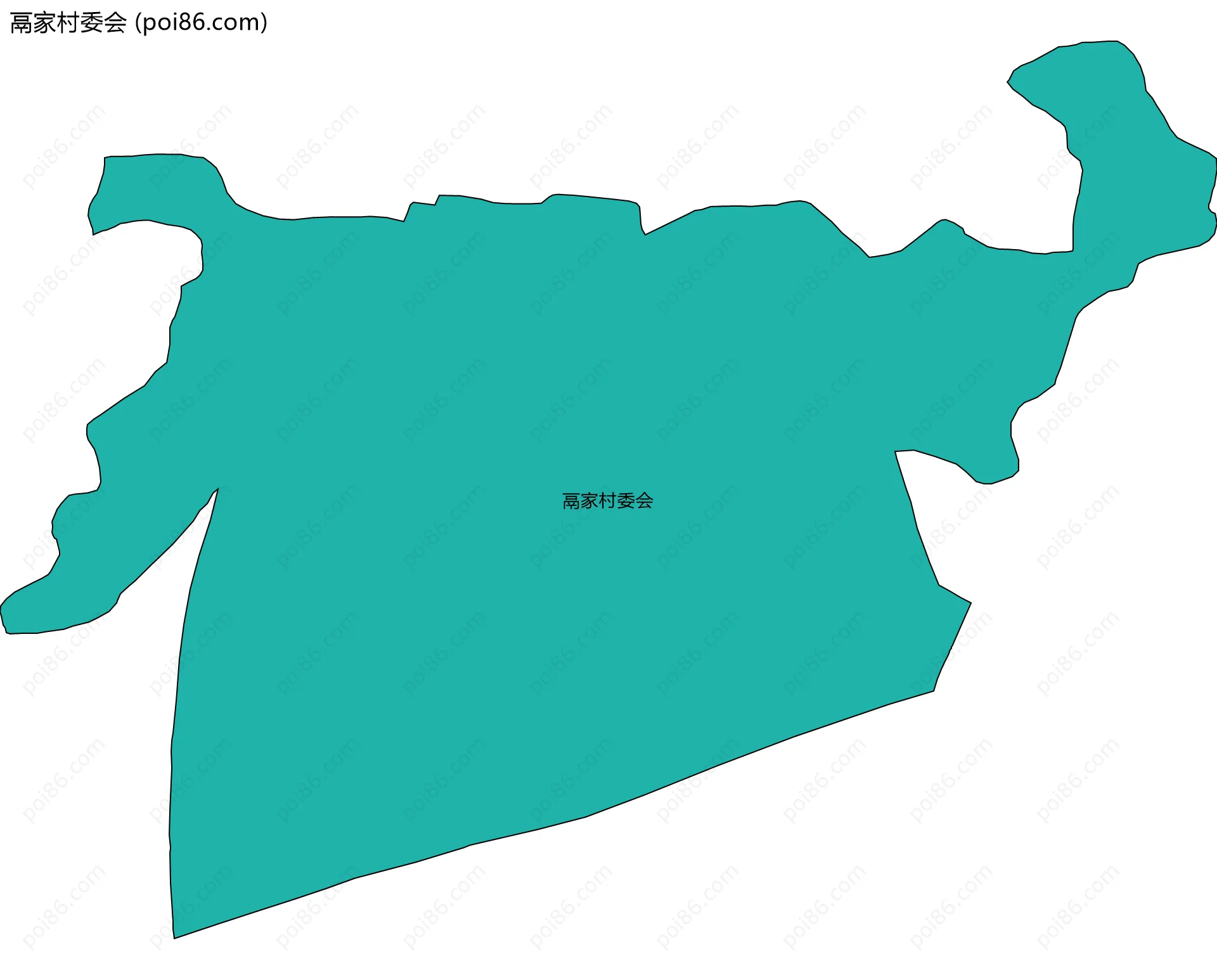 鬲家村委会边界地图