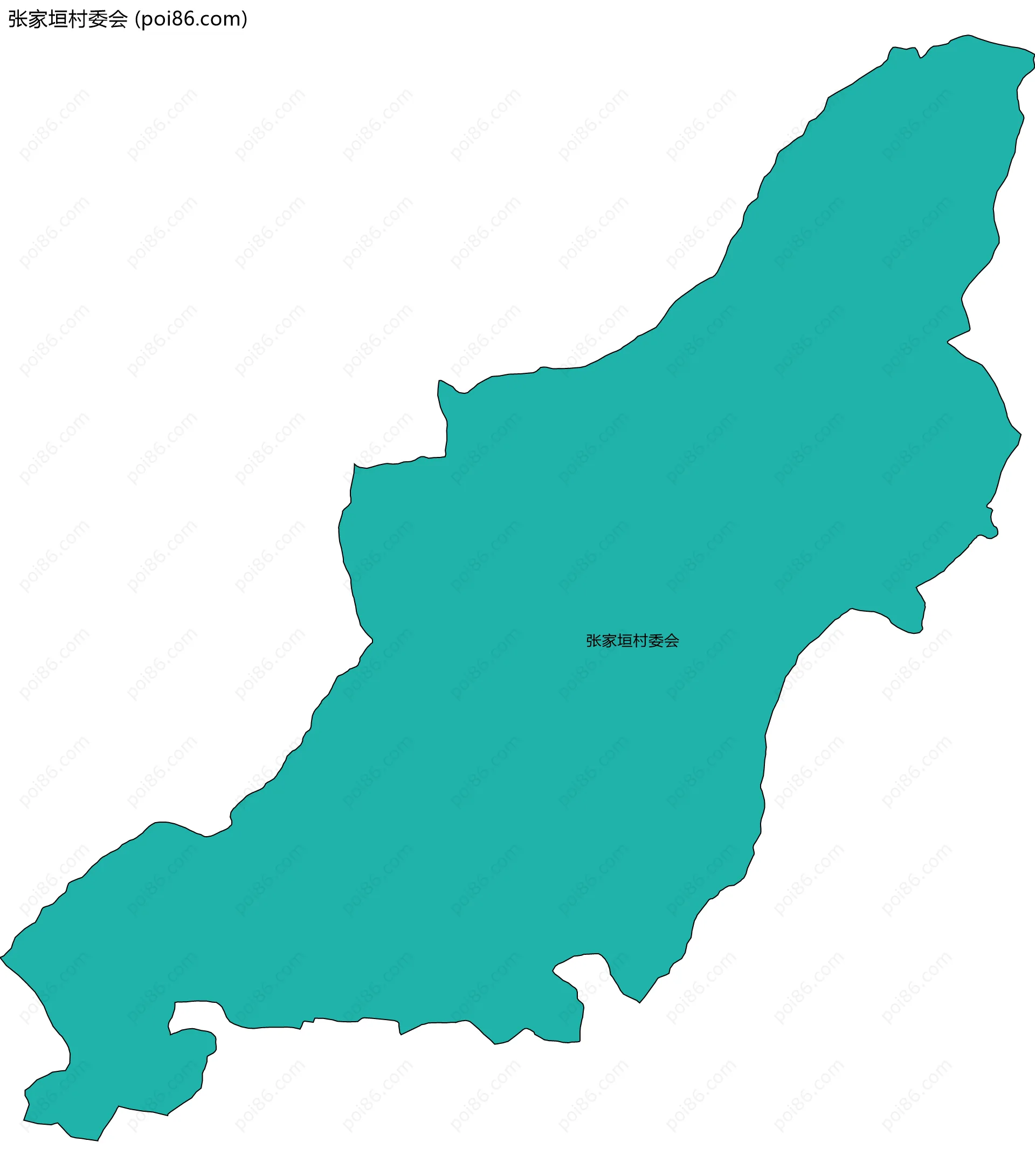 张家垣村委会边界地图