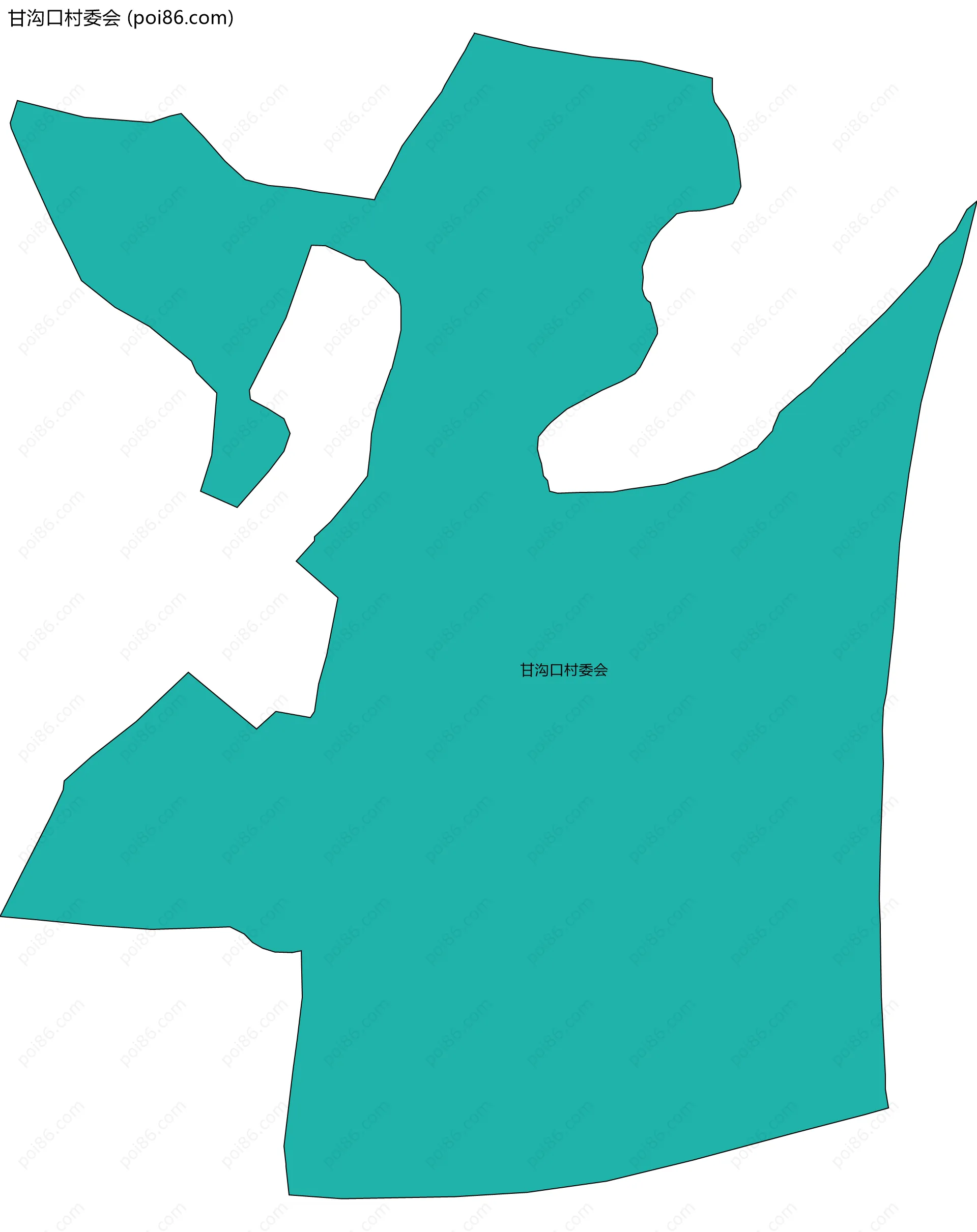 甘沟口村委会边界地图