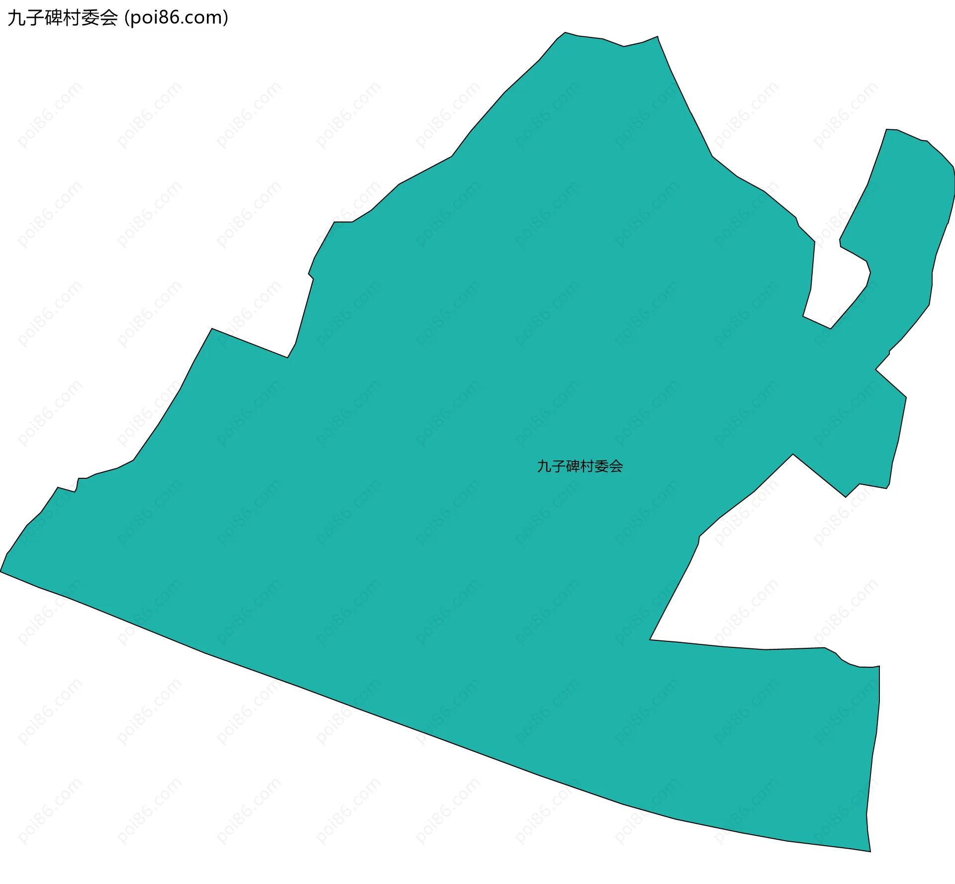 九子碑村委会边界地图