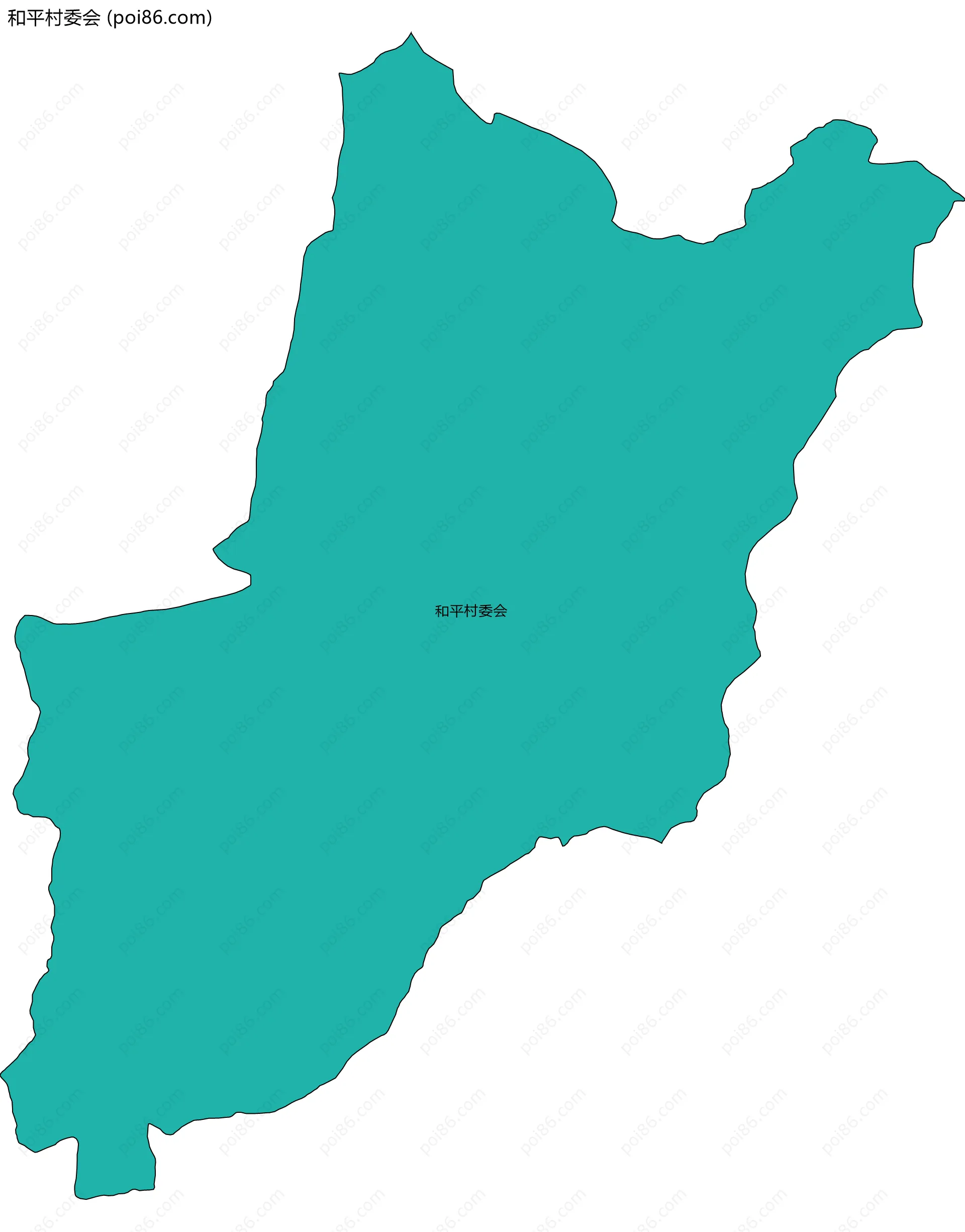 和平村委会边界地图