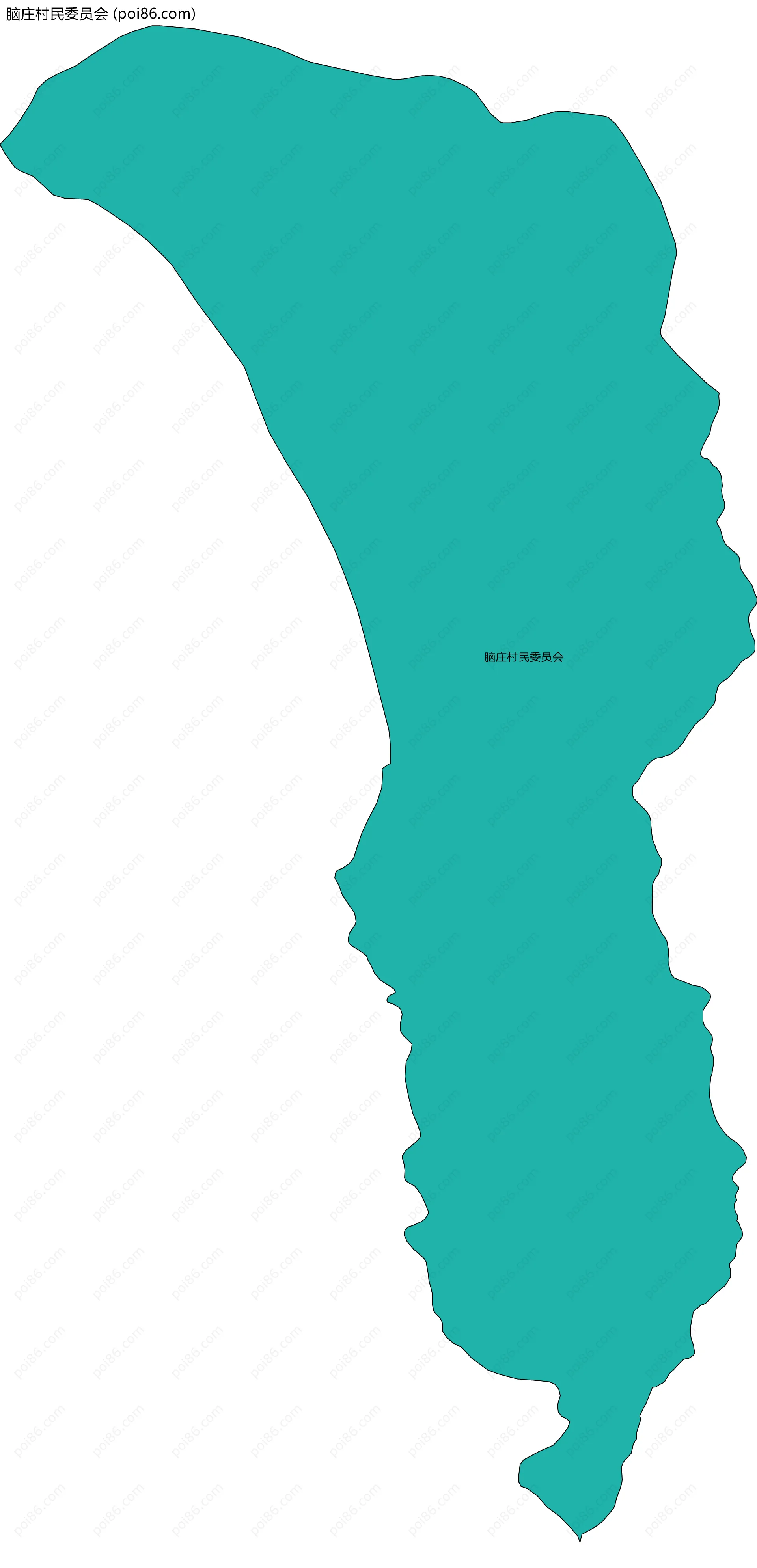脑庄村民委员会边界地图