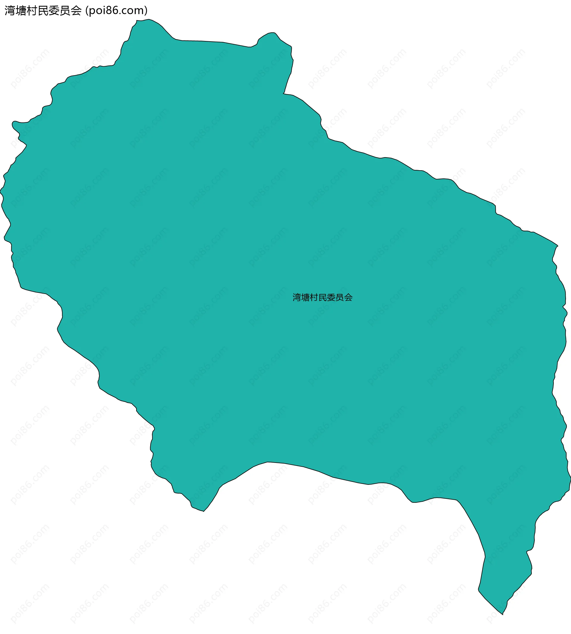 湾塘村民委员会边界地图