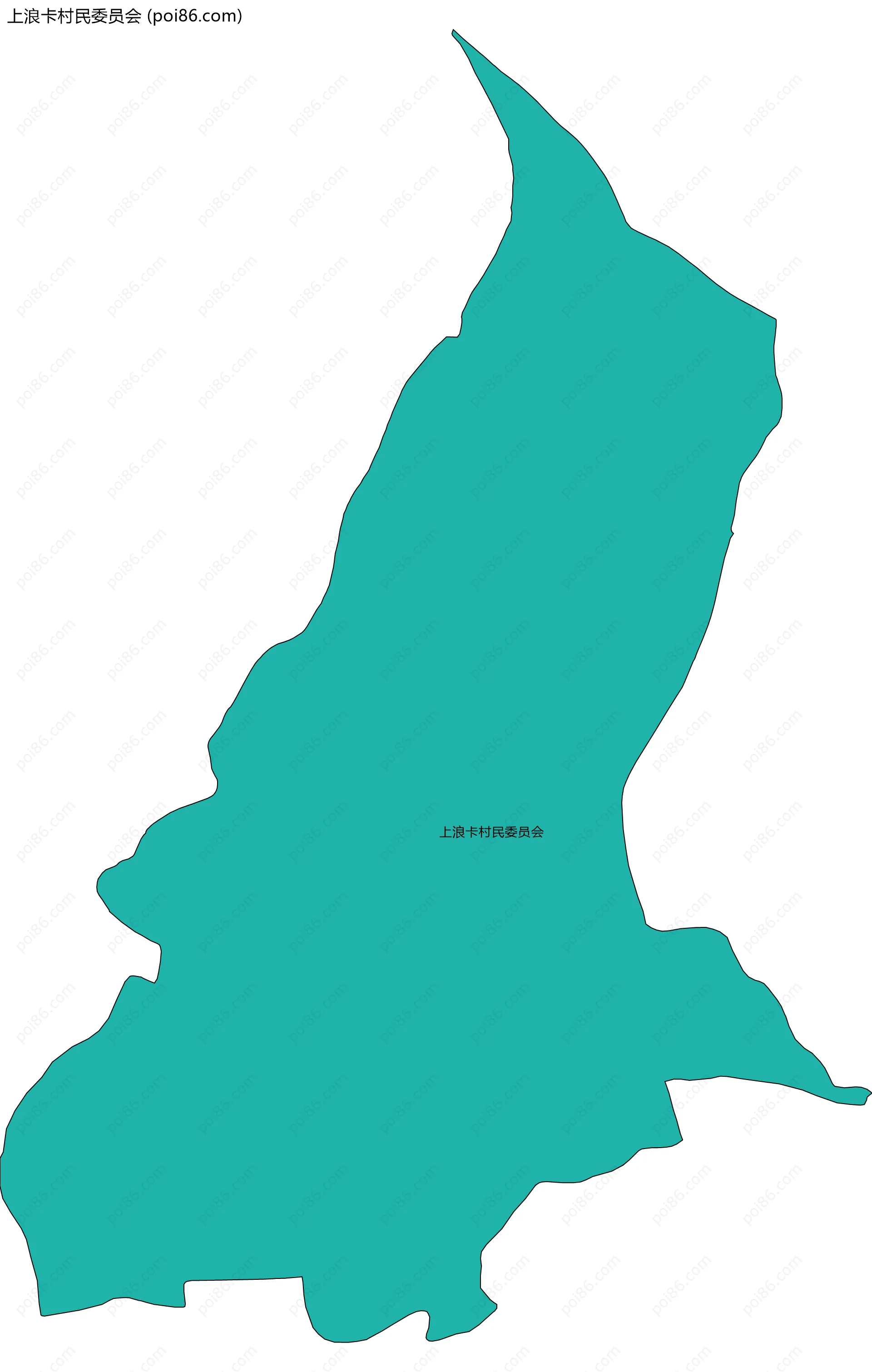 上浪卡村民委员会边界地图