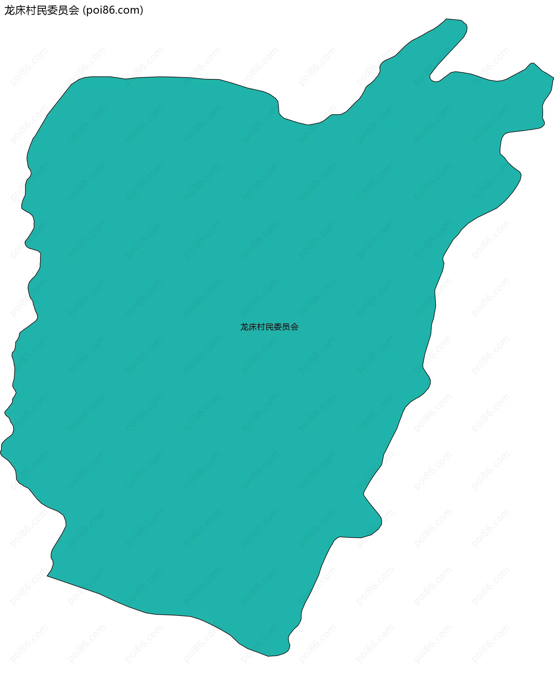 龙床村民委员会边界地图