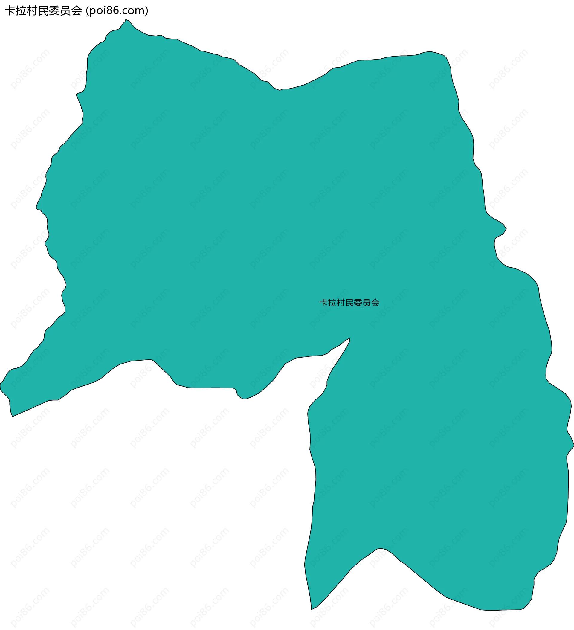 卡拉村民委员会边界地图