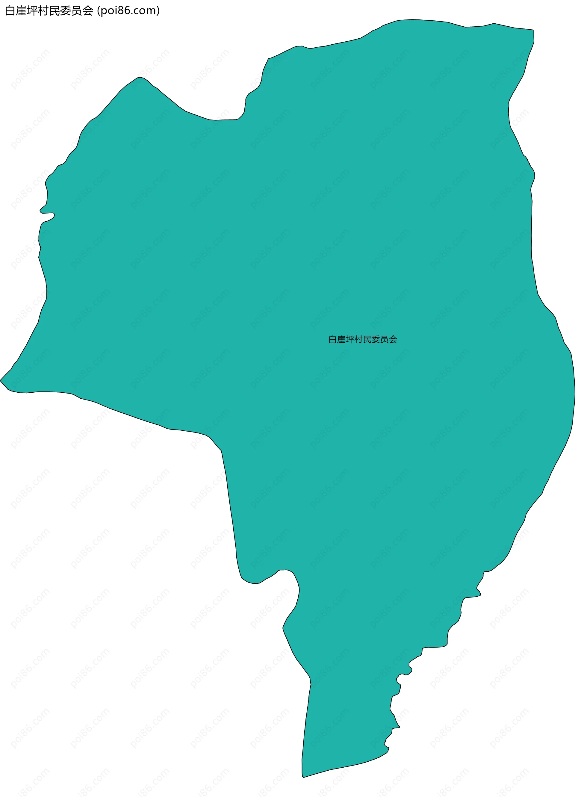 白崖坪村民委员会边界地图