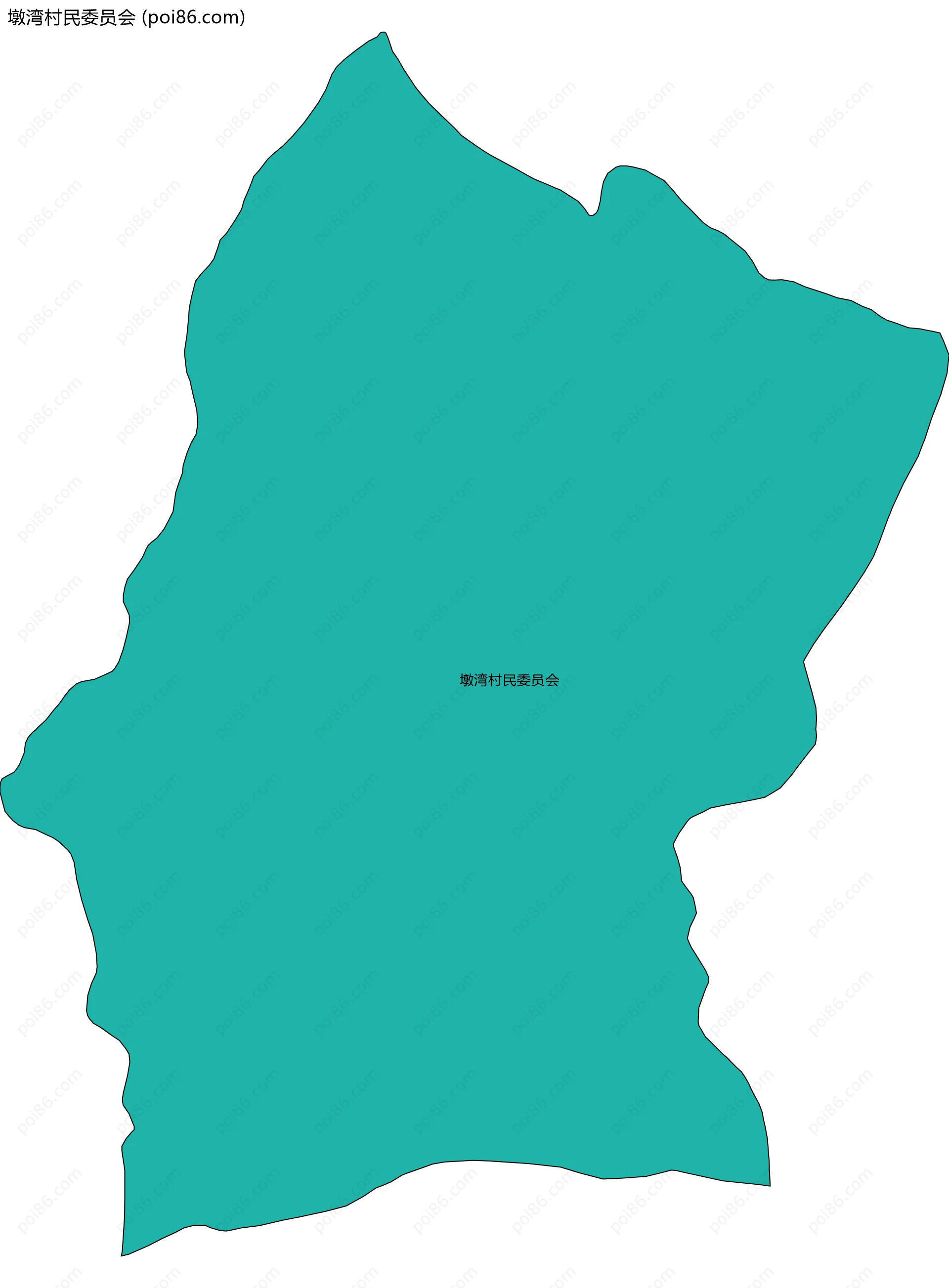 墩湾村民委员会边界地图