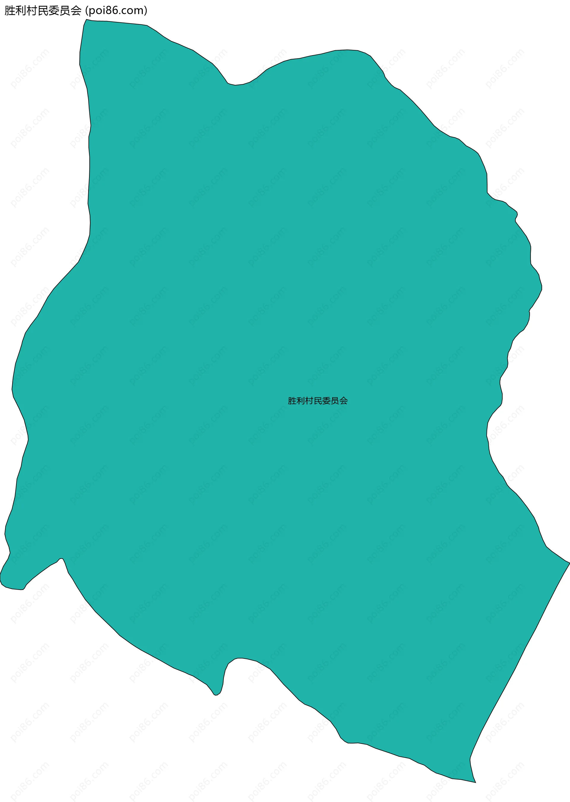 胜利村民委员会边界地图