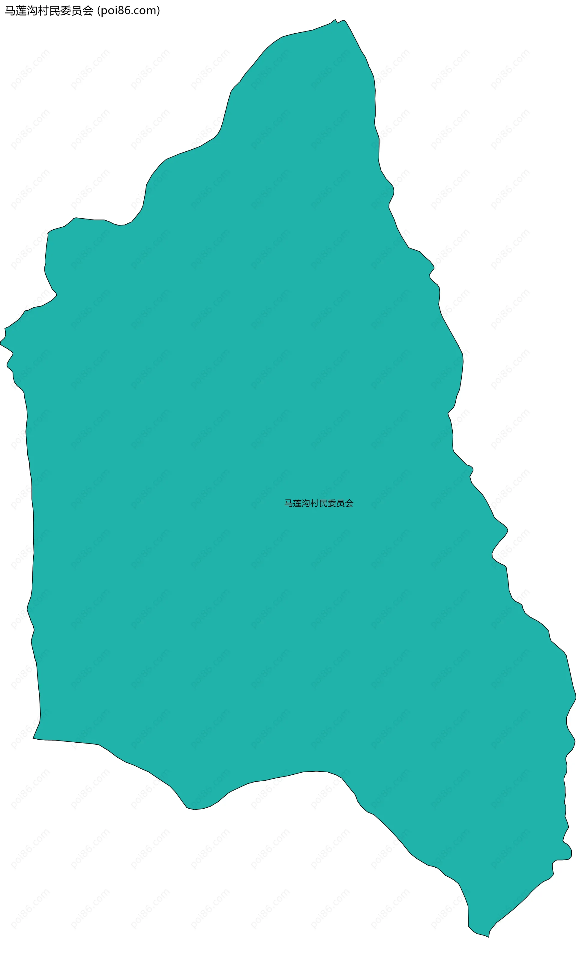 马莲沟村民委员会边界地图