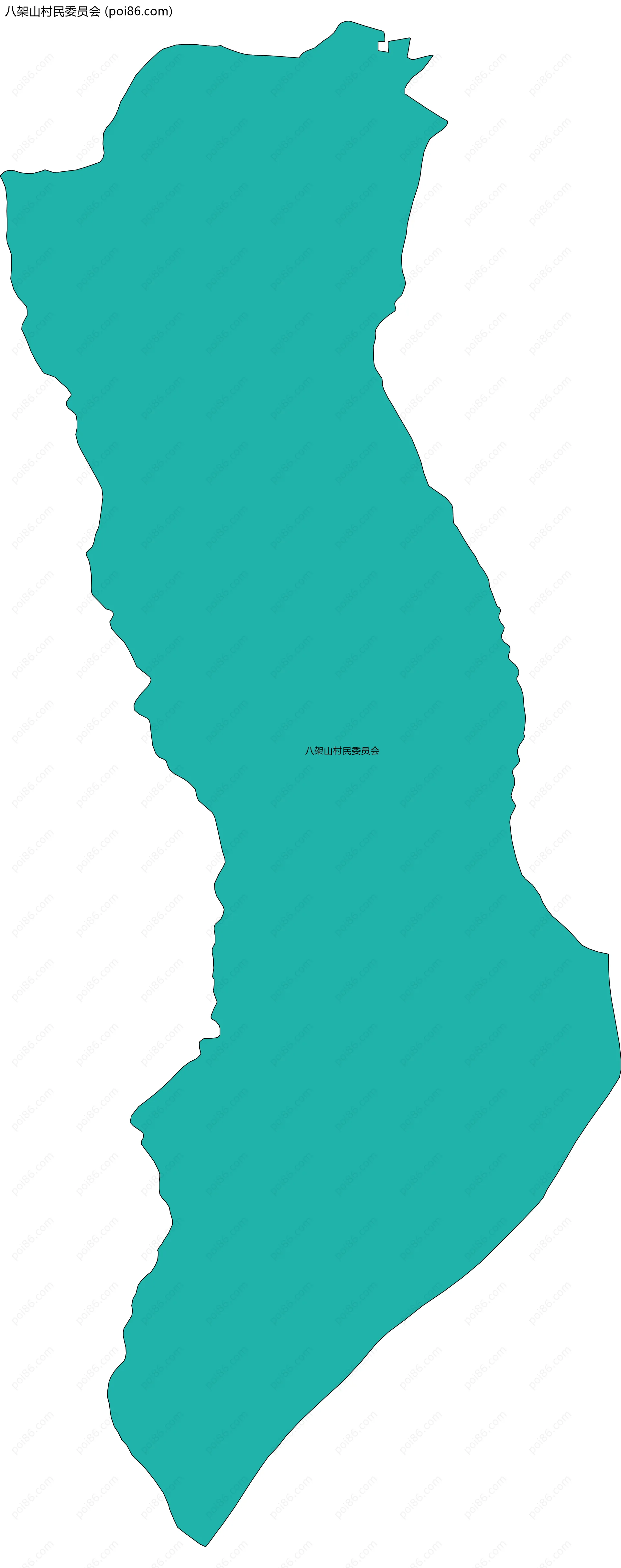 八架山村民委员会边界地图