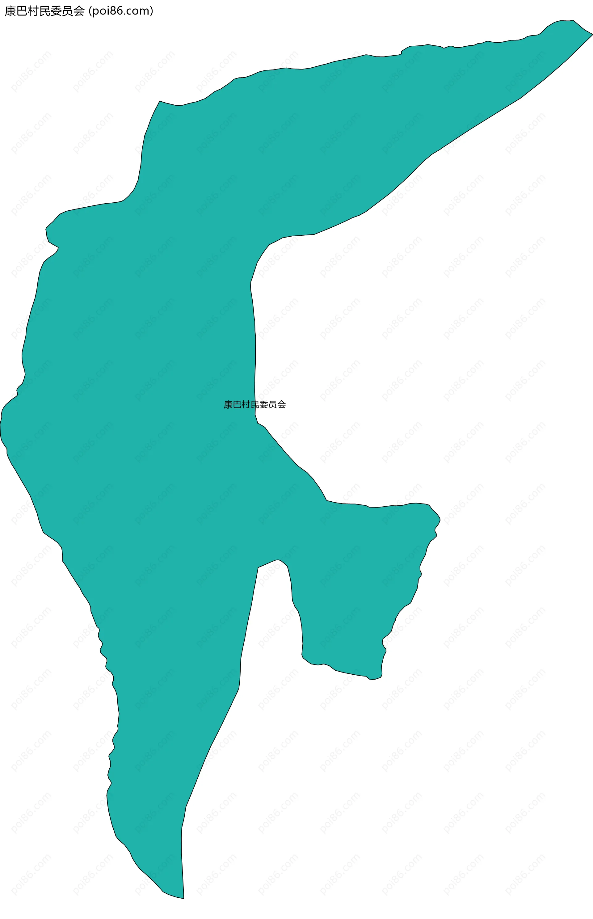 康巴村民委员会边界地图