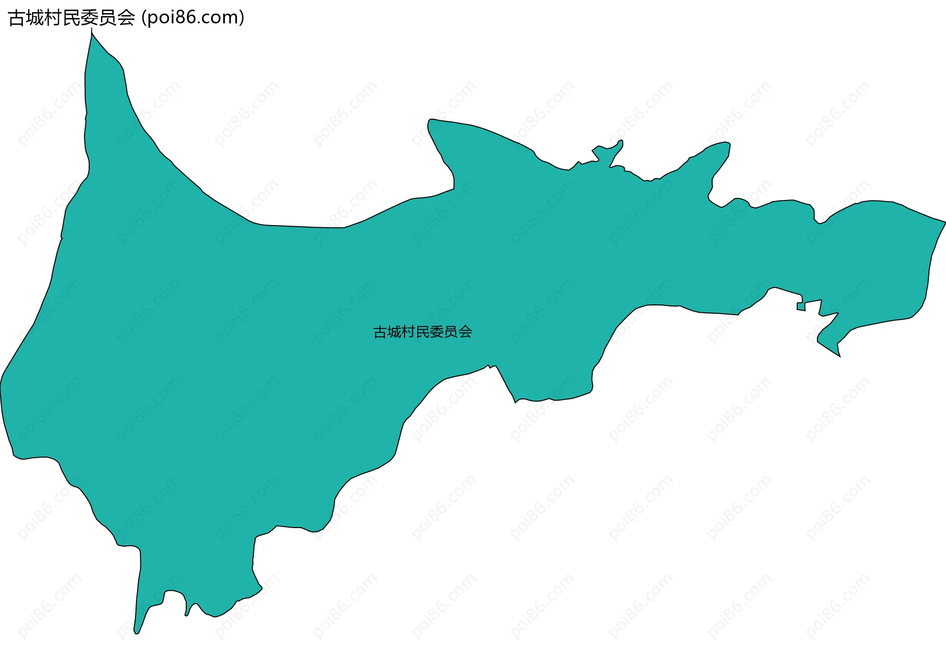 古城村民委员会边界地图