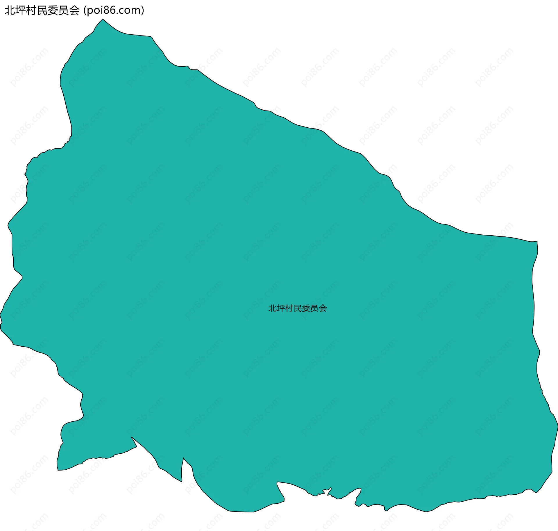 北坪村民委员会边界地图