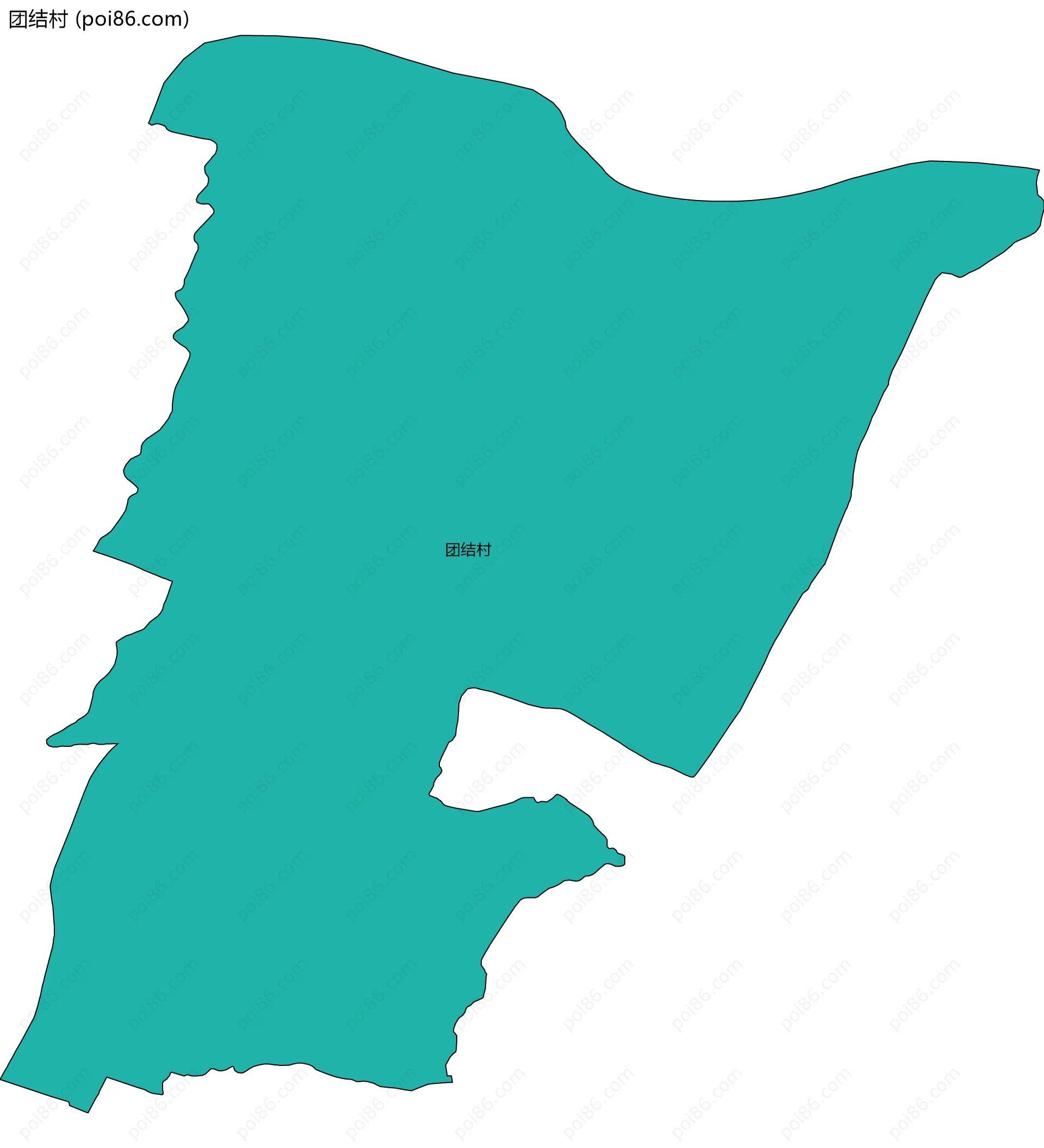 团结村边界地图