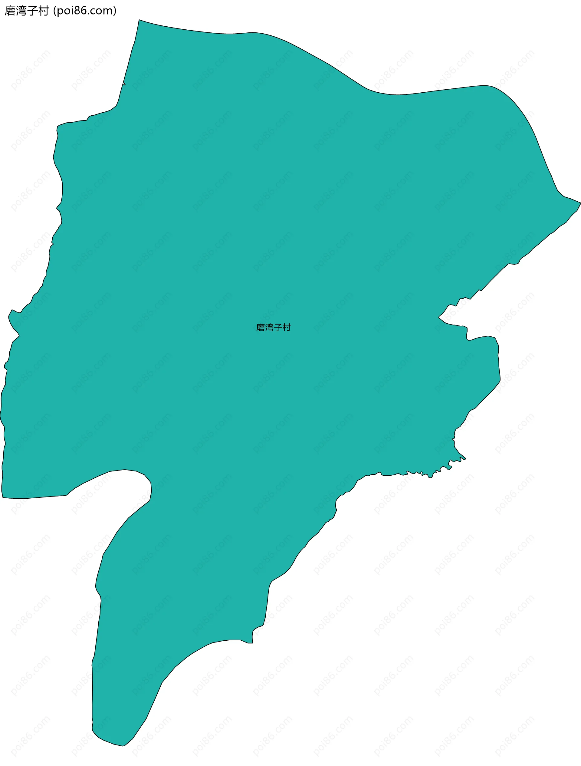 磨湾子村边界地图