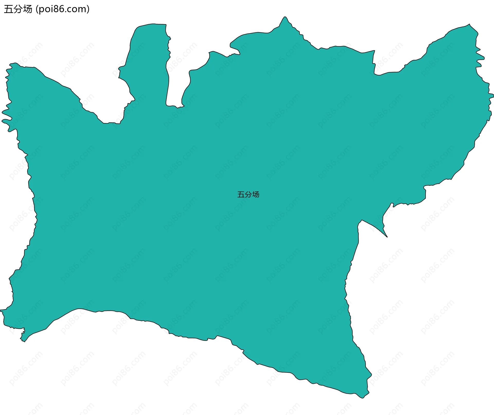 五分场边界地图