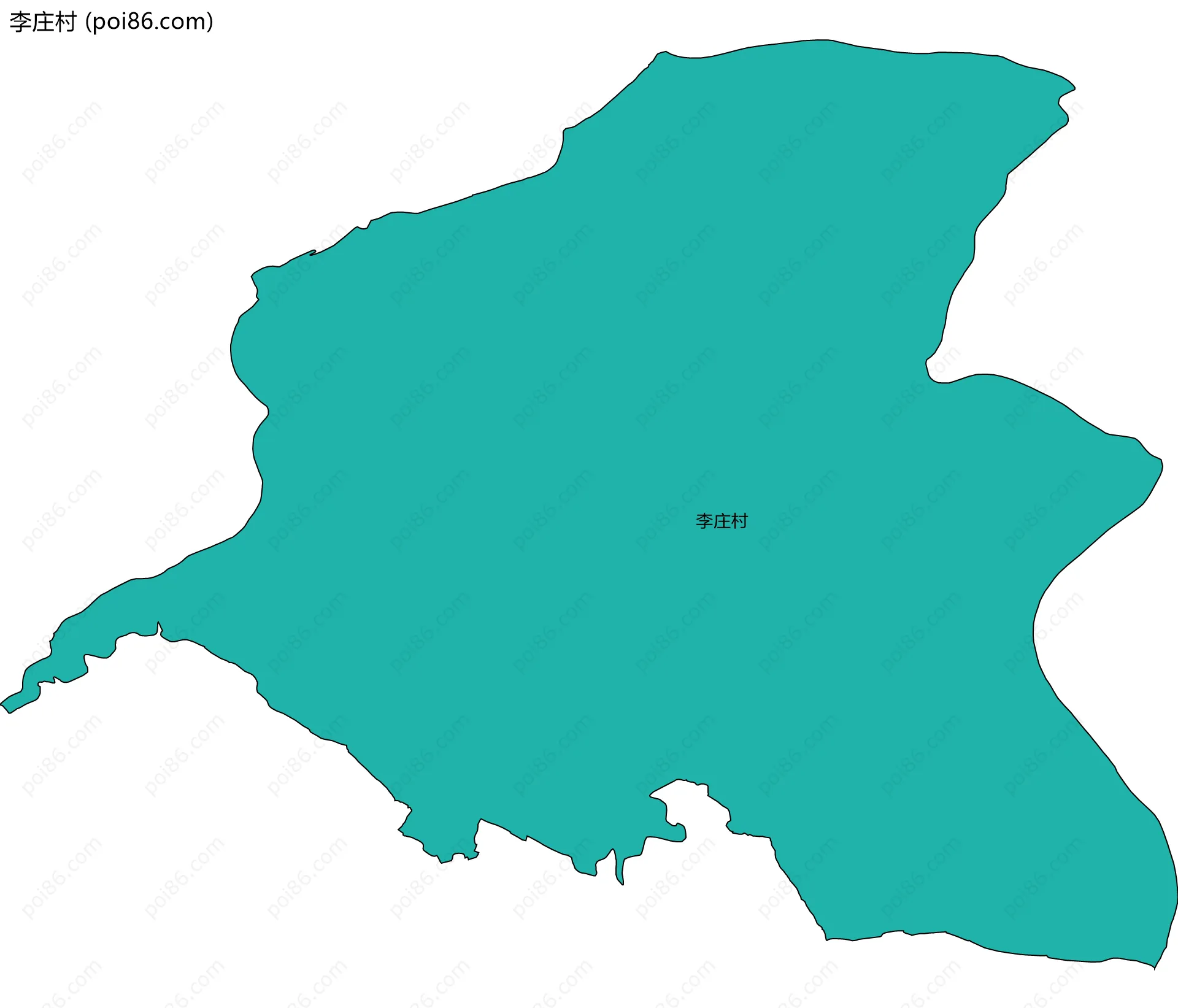 李庄村边界地图