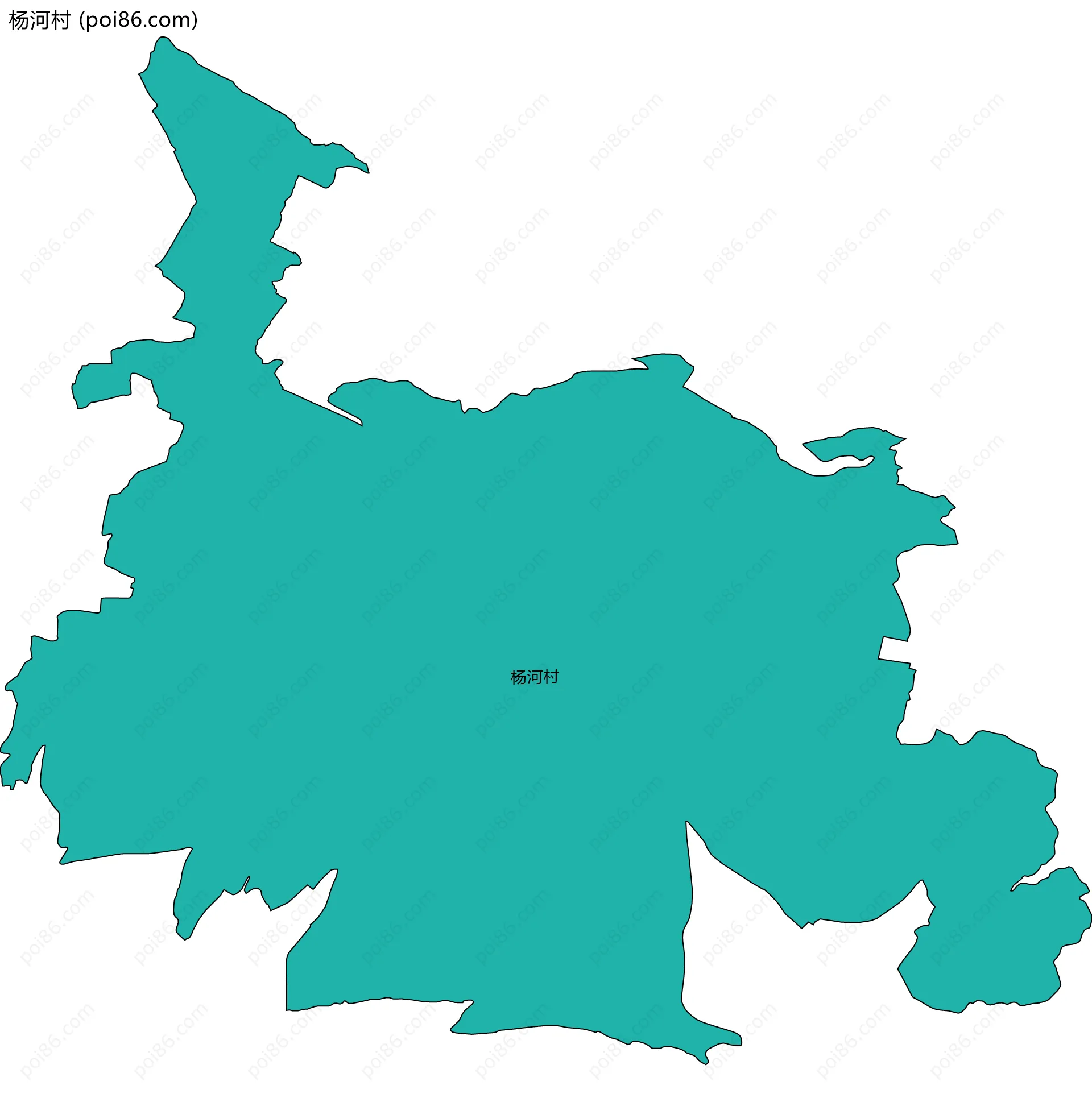 杨河村边界地图