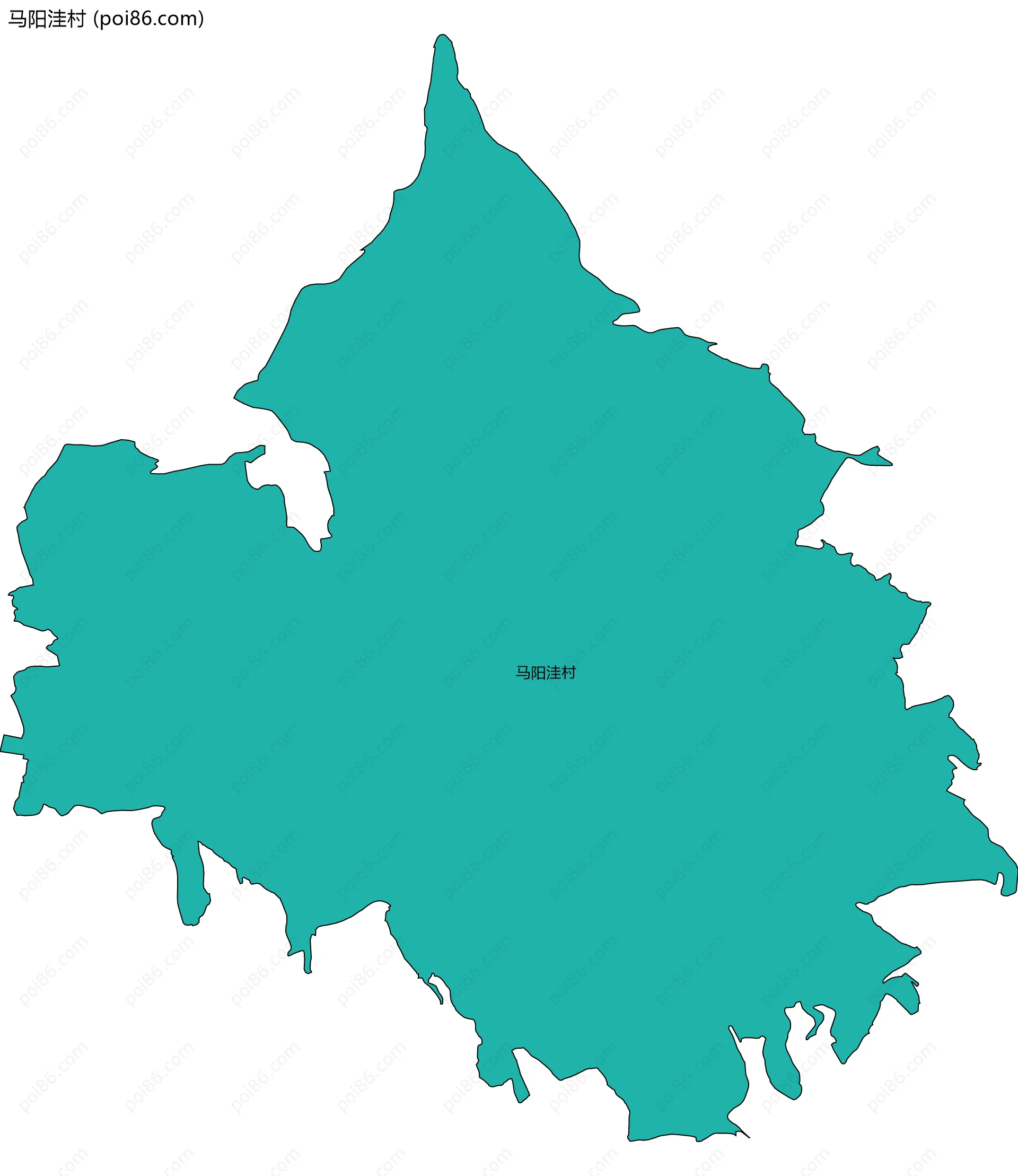 马阳洼村边界地图