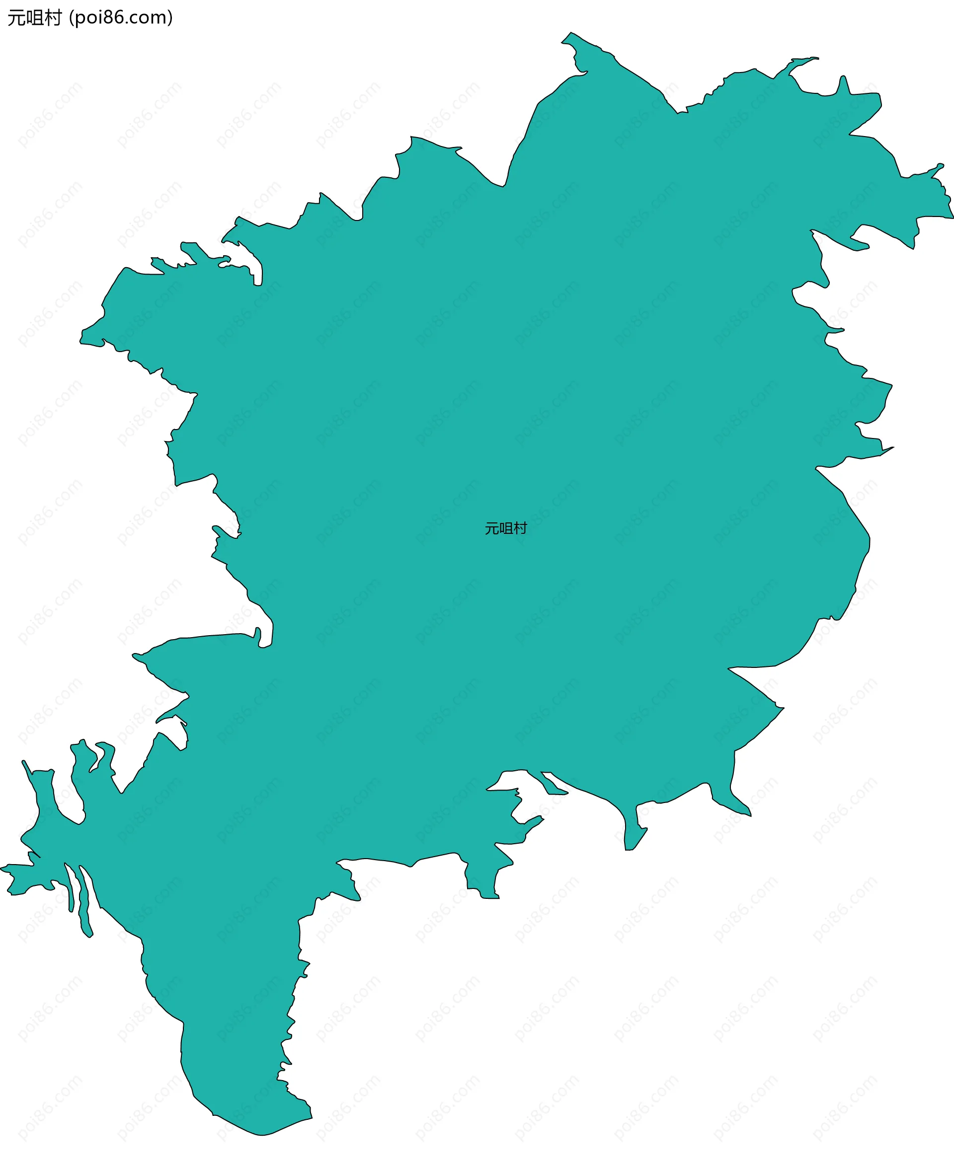 元咀村边界地图