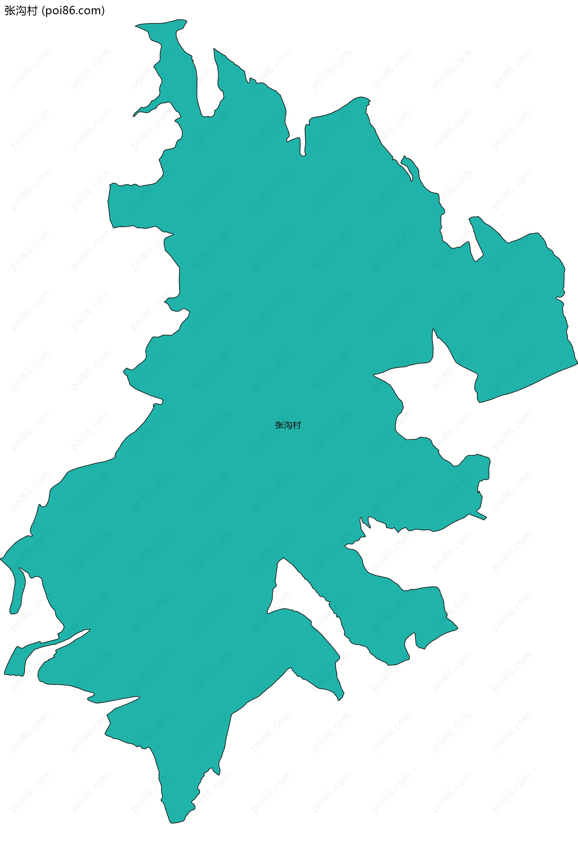 张沟村边界地图