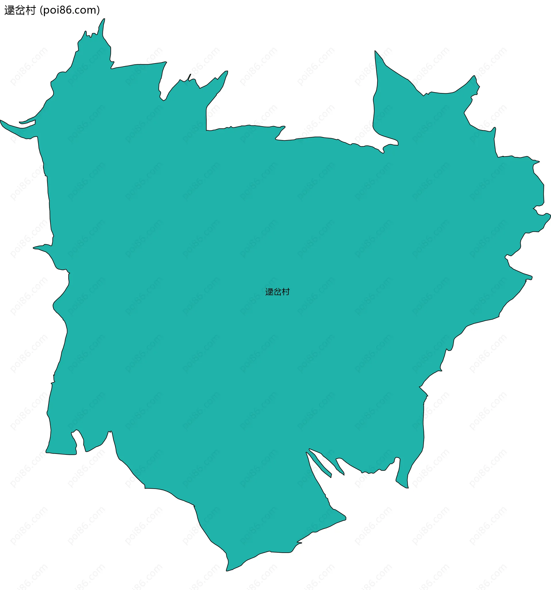 逯岔村边界地图