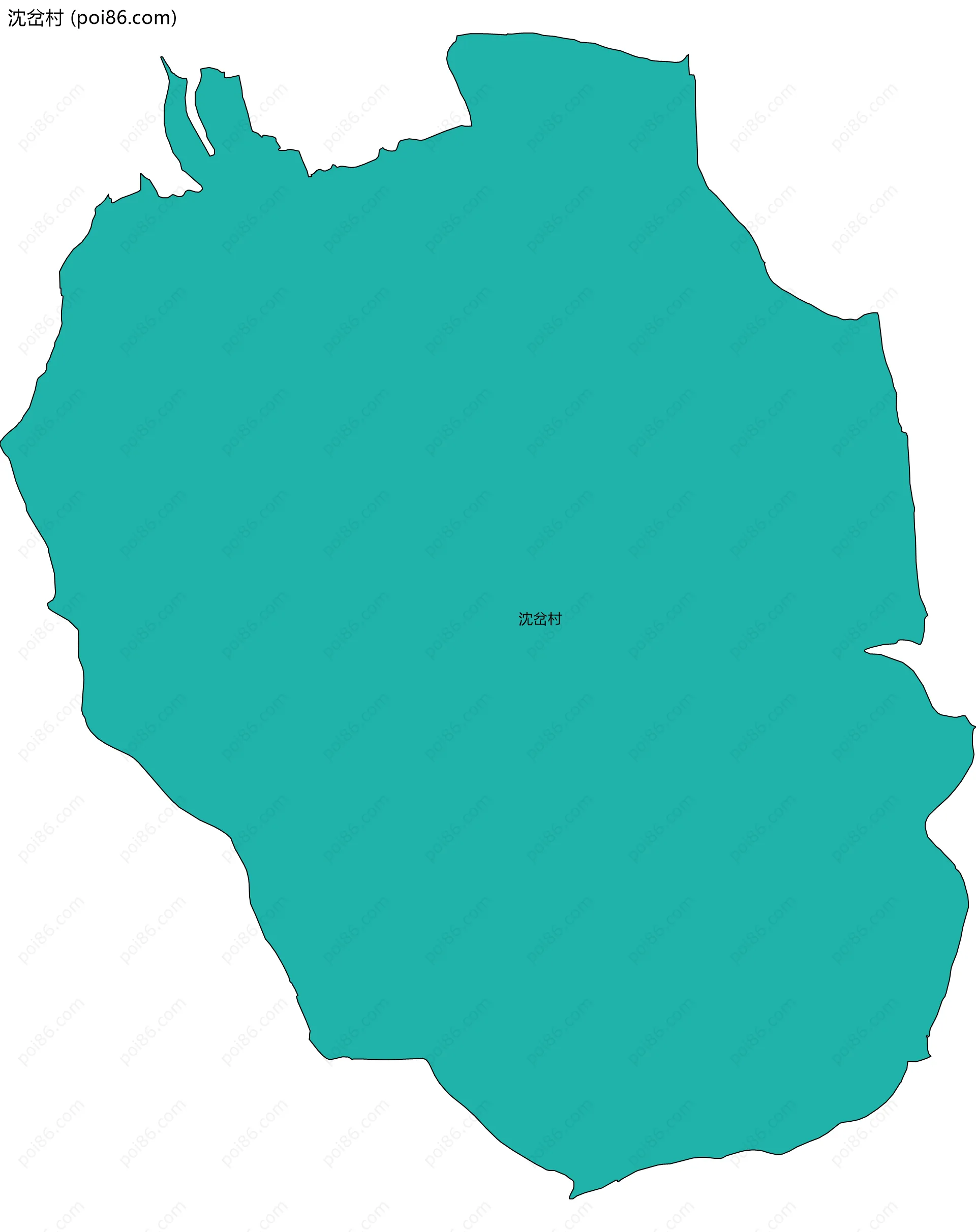 沈岔村边界地图