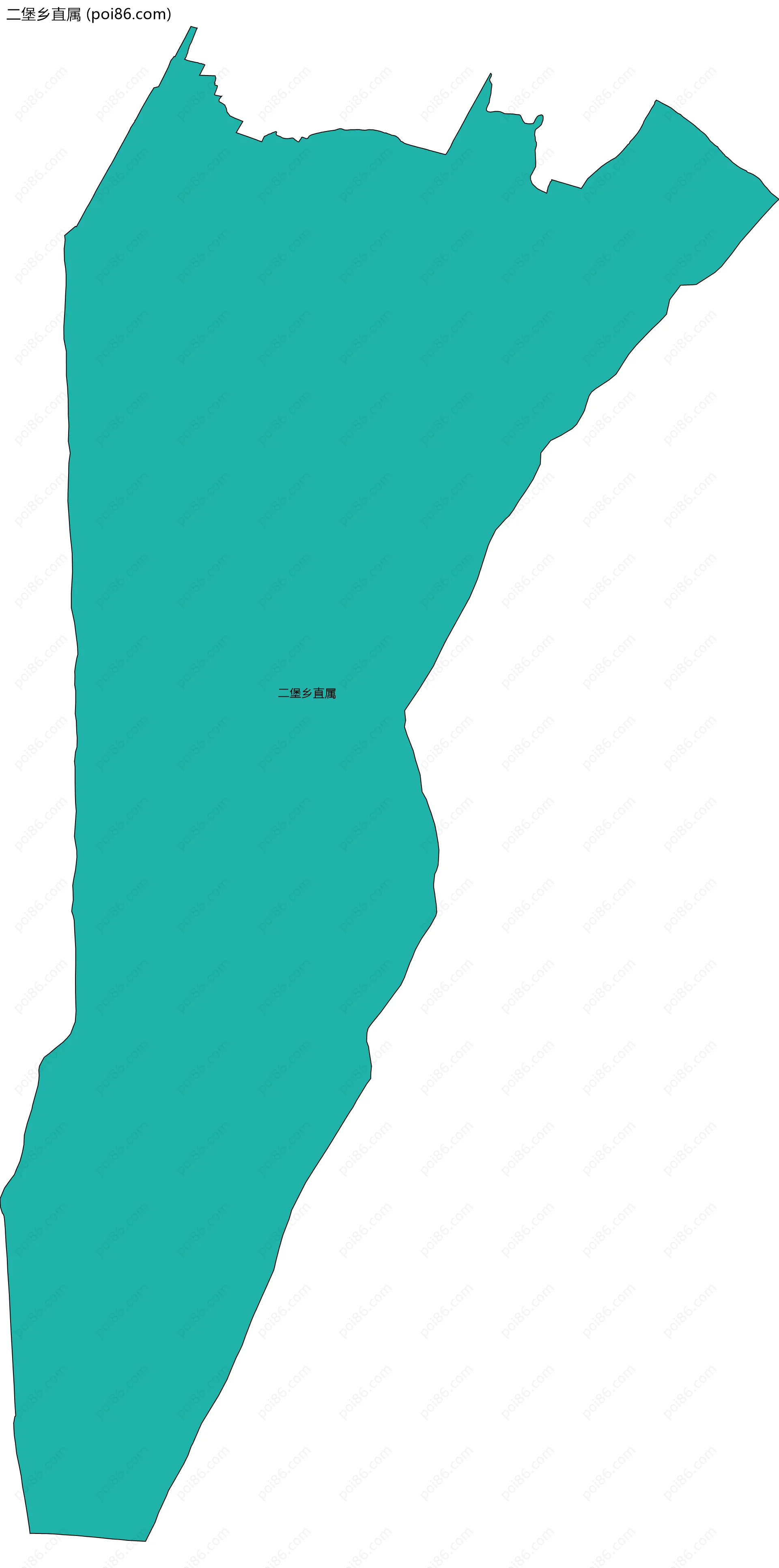 二堡乡直属边界地图