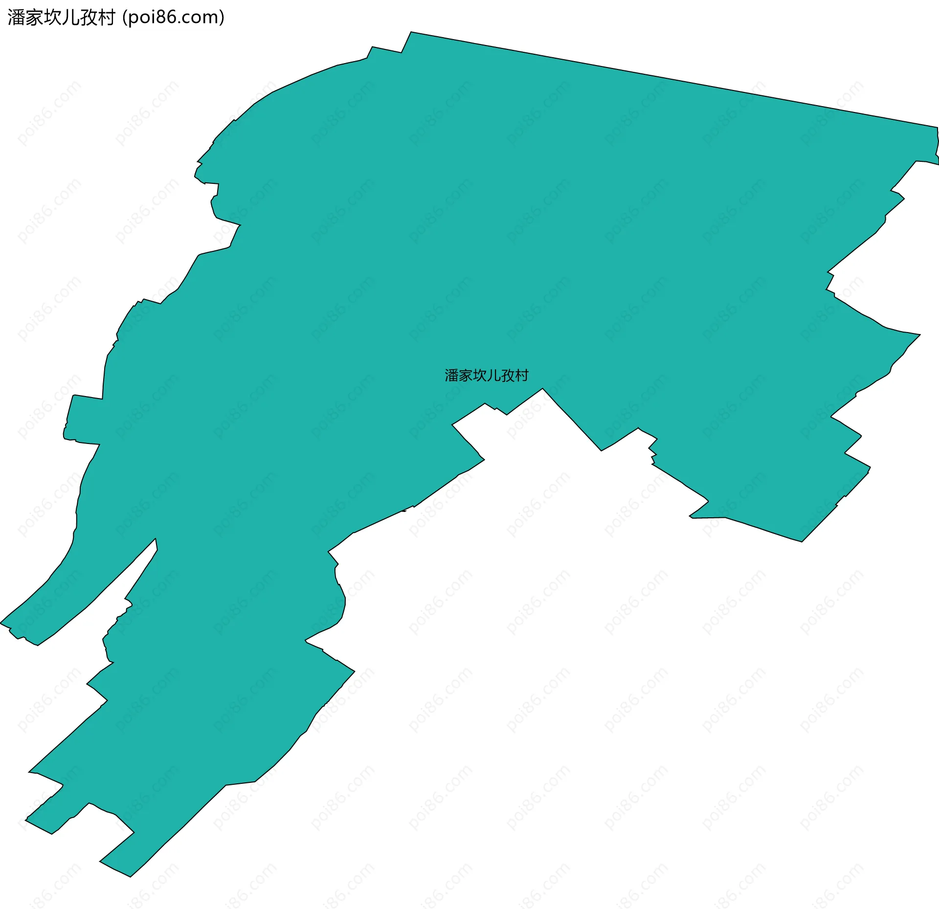 潘家坎儿孜村边界地图