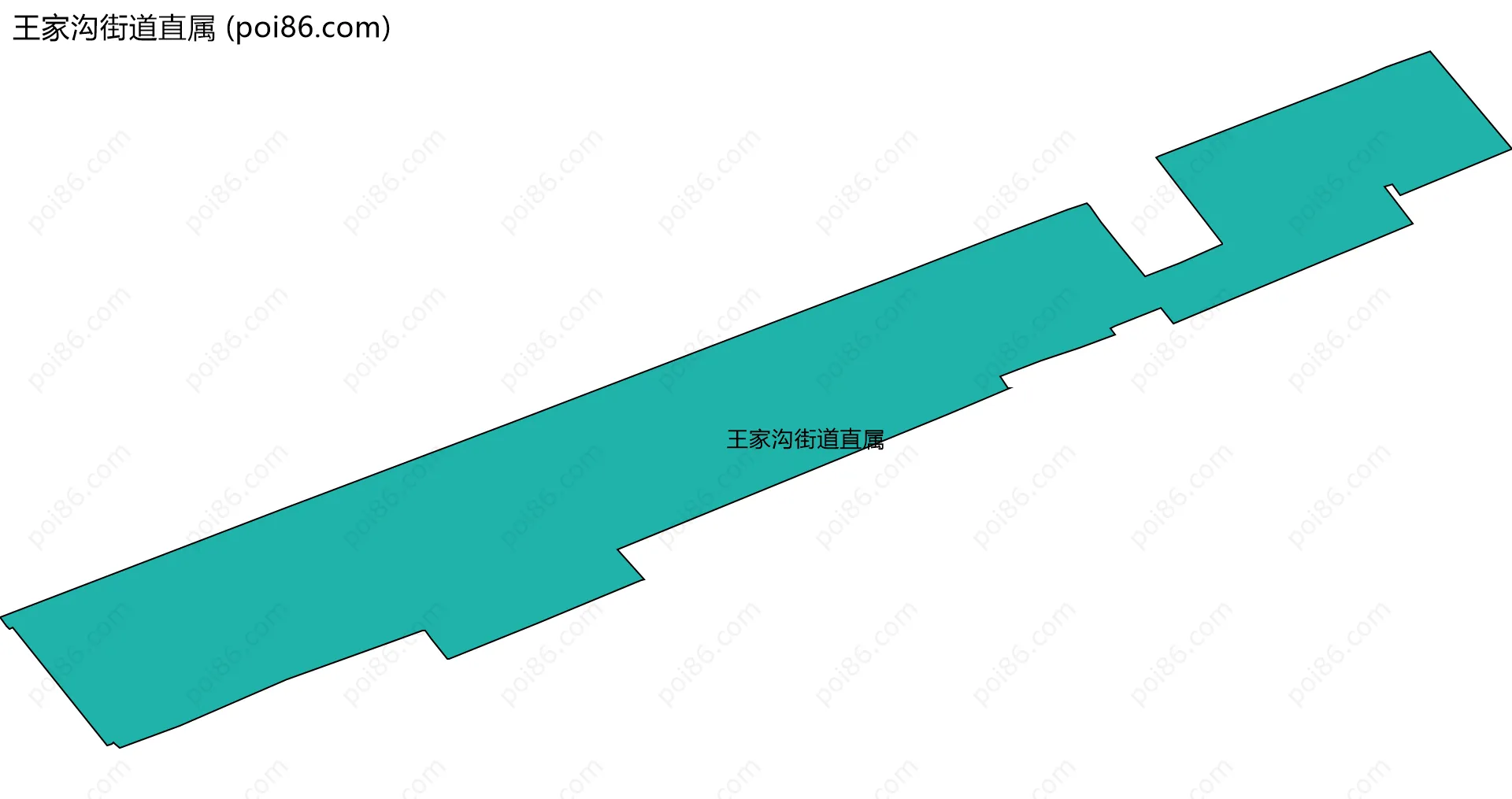 王家沟街道直属边界地图