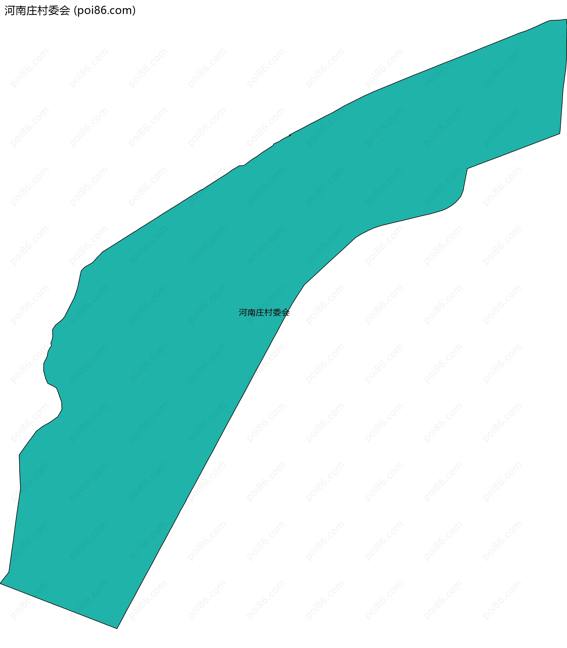 河南庄村委会边界地图