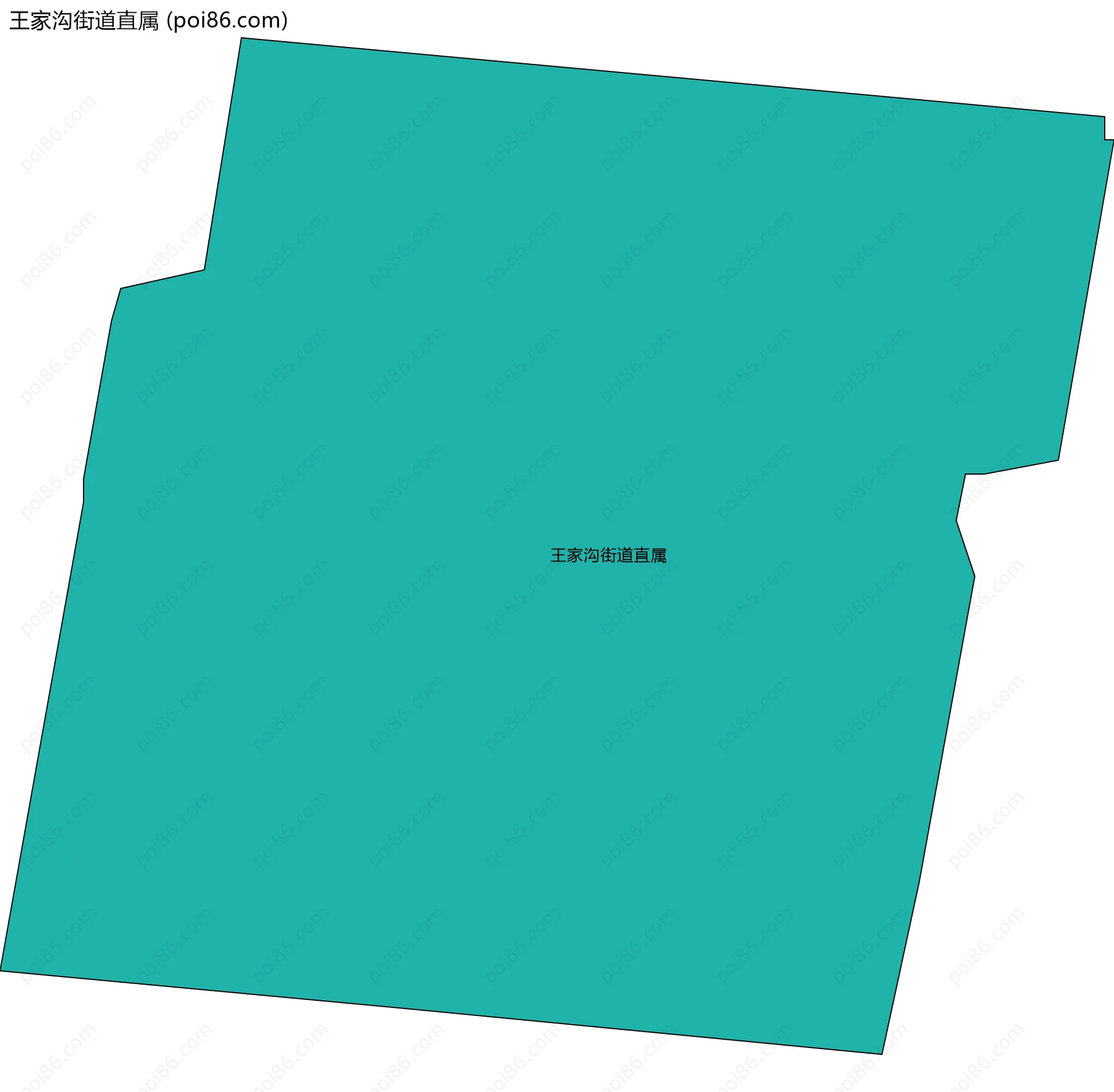 王家沟街道直属边界地图