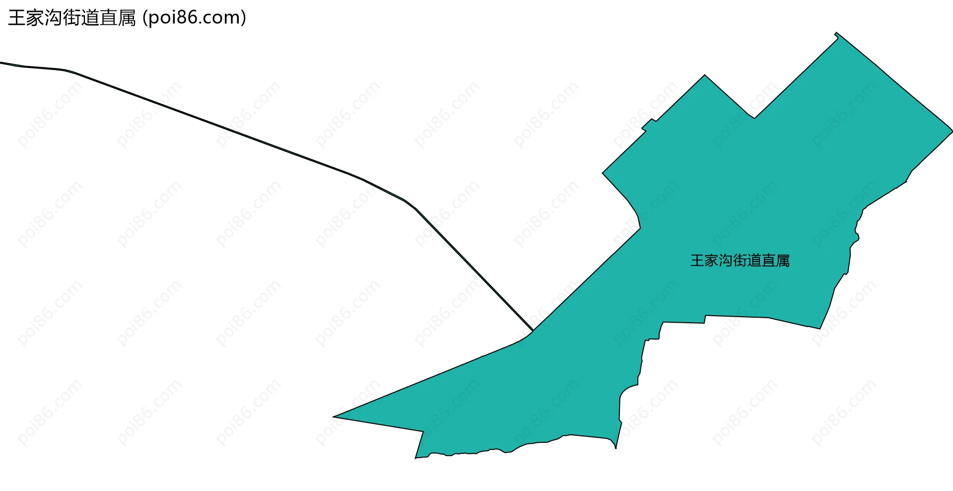 王家沟街道直属边界地图