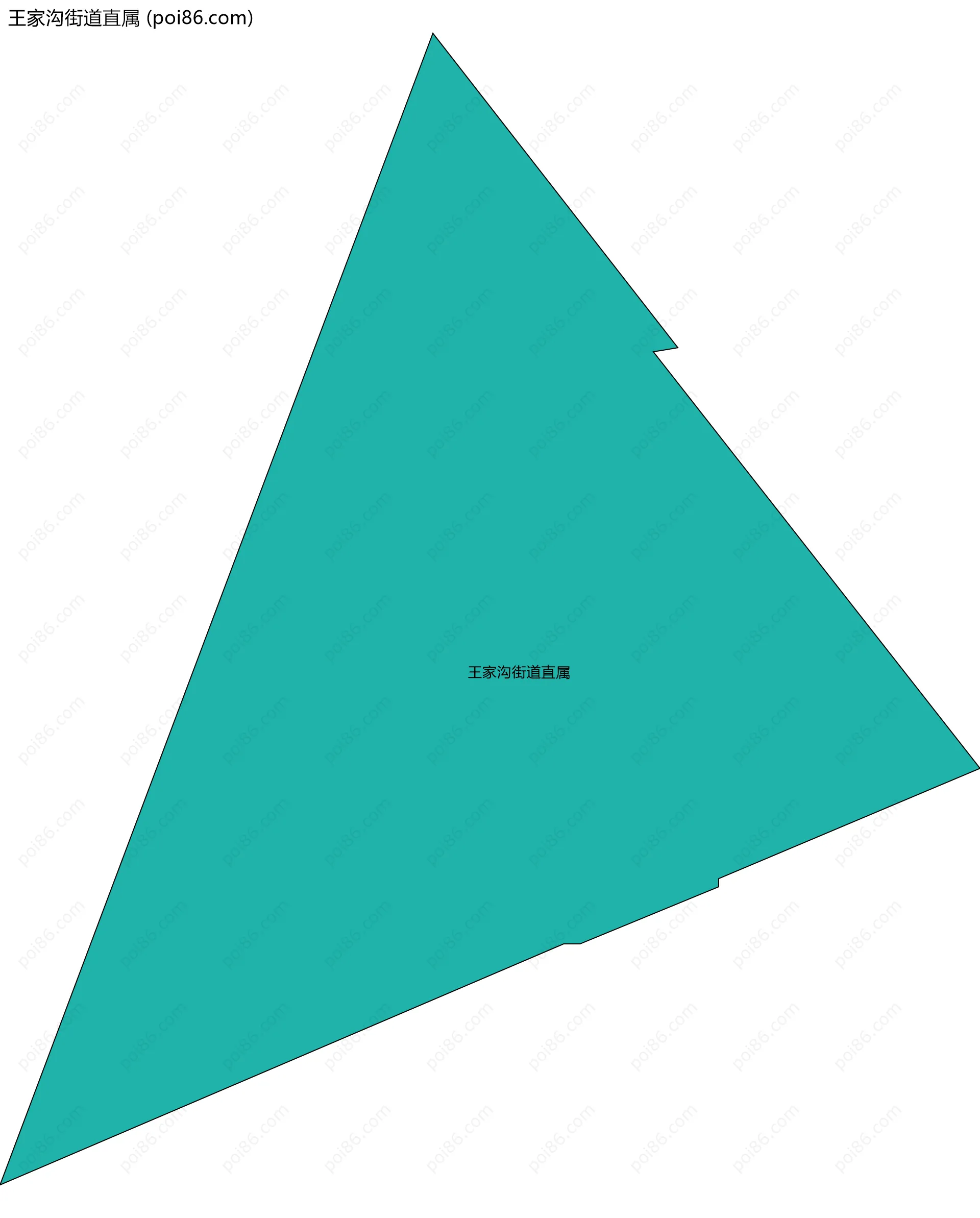 王家沟街道直属边界地图