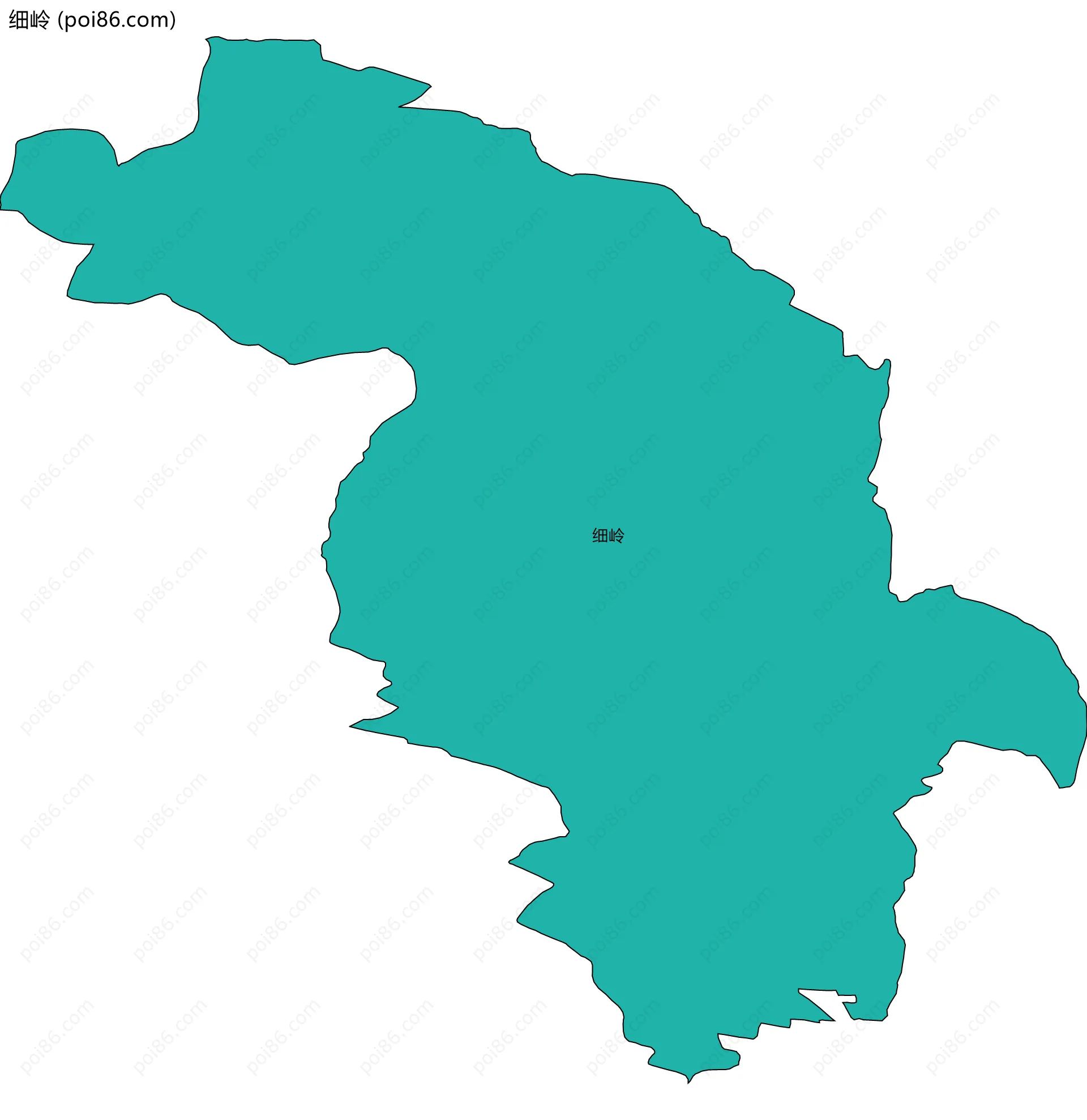 细岭边界地图
