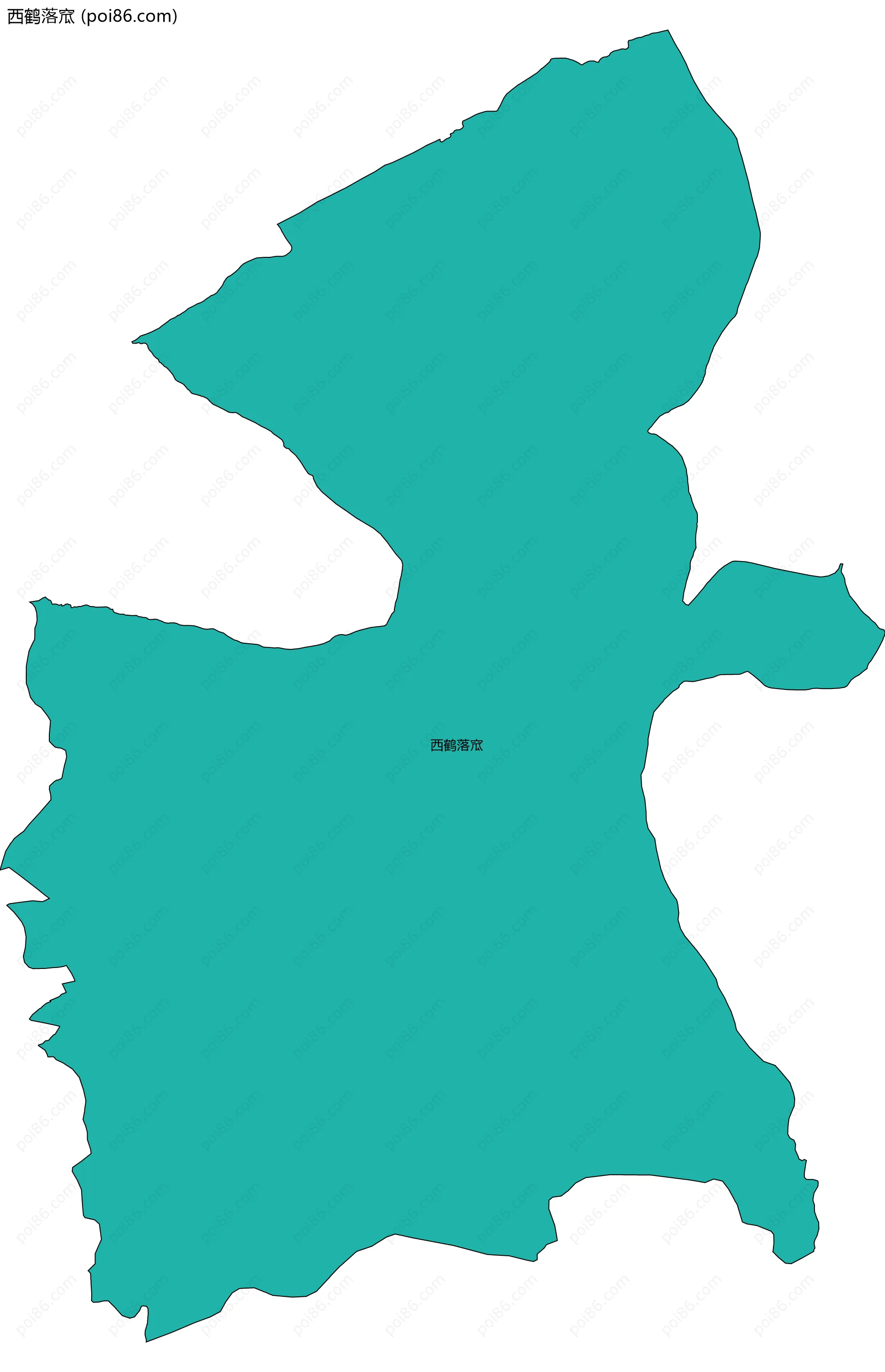 西鹤落窊边界地图