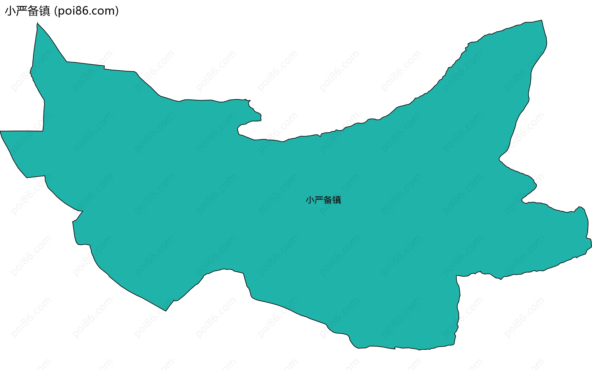 小严备镇边界地图