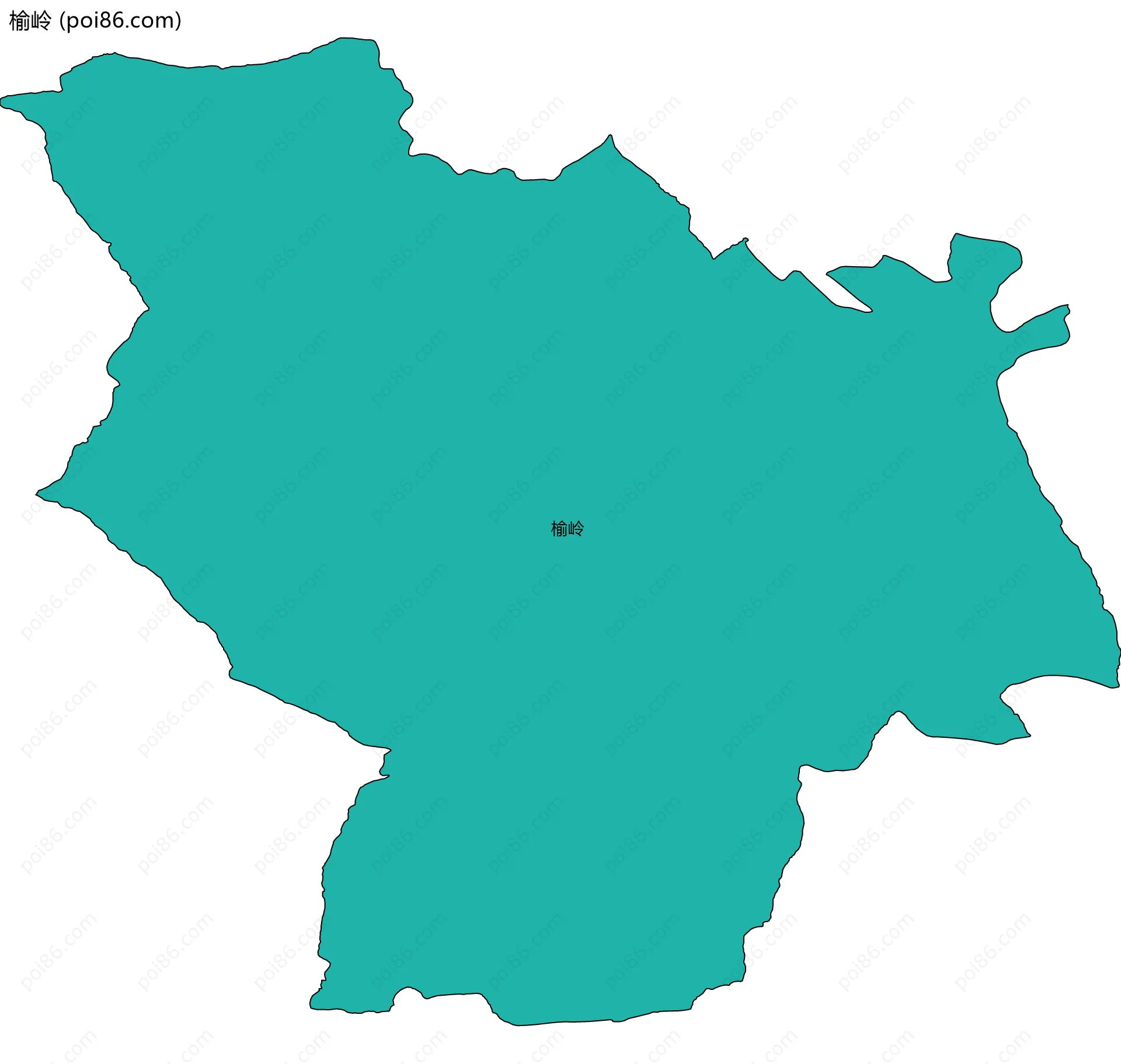 榆岭边界地图