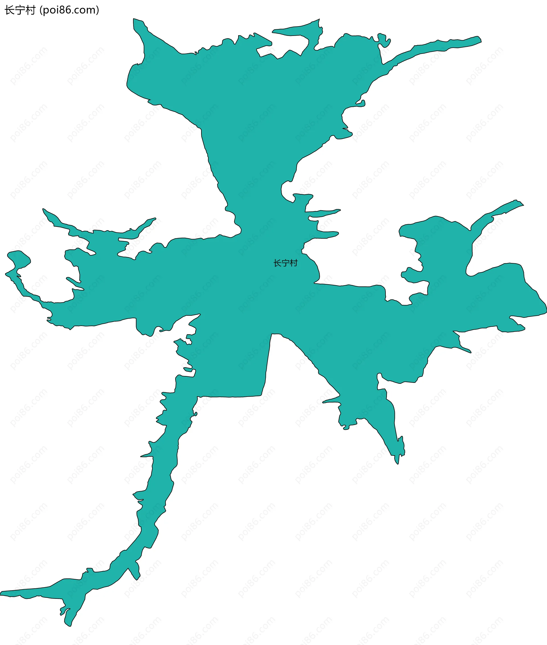 长宁村边界地图