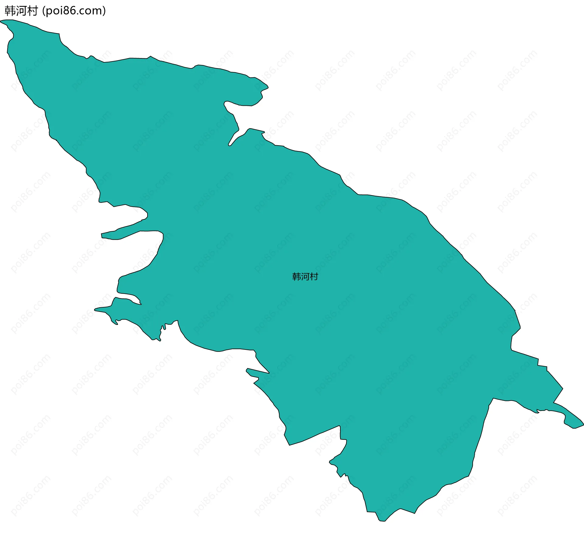 韩河村边界地图