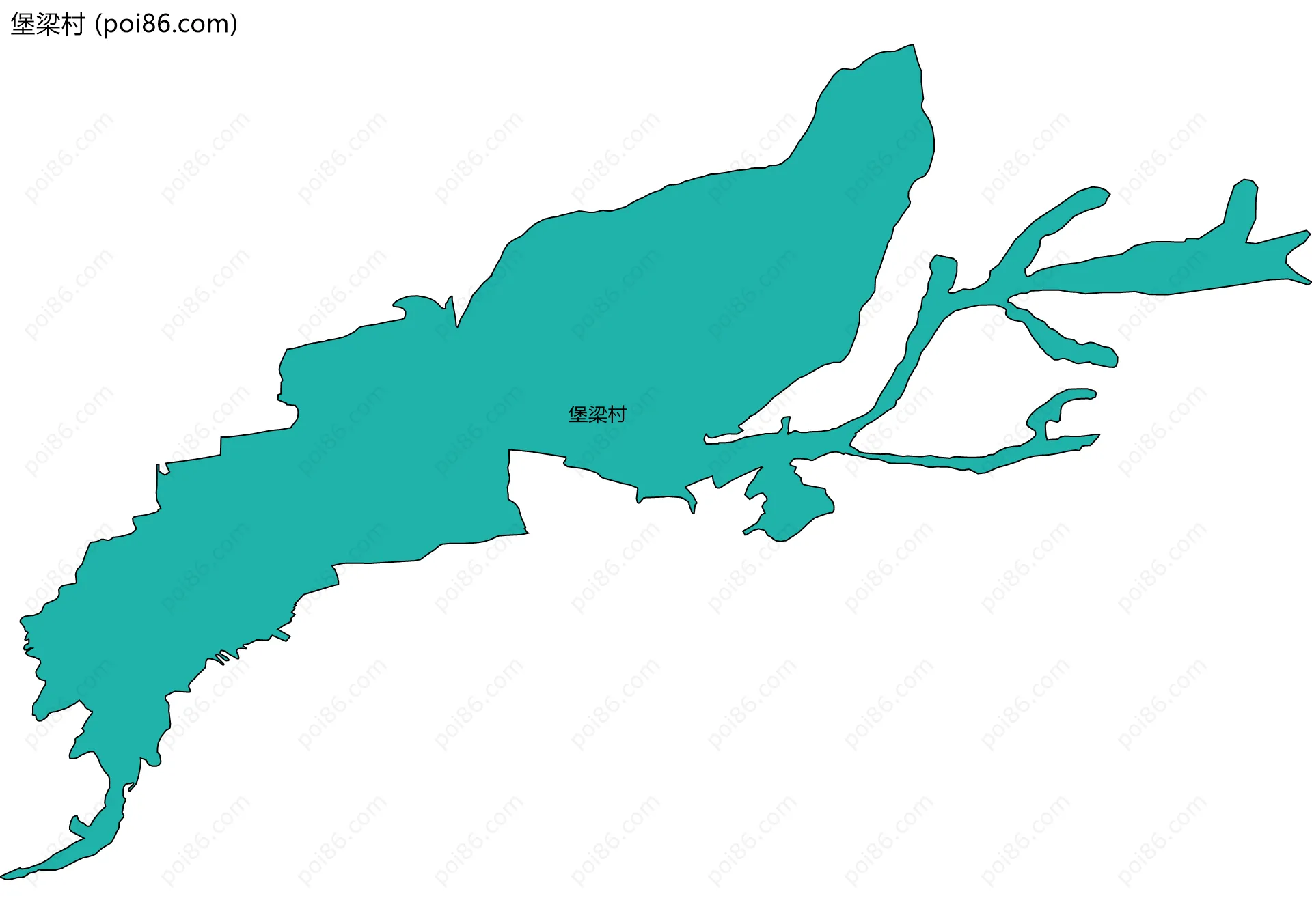 堡梁村边界地图