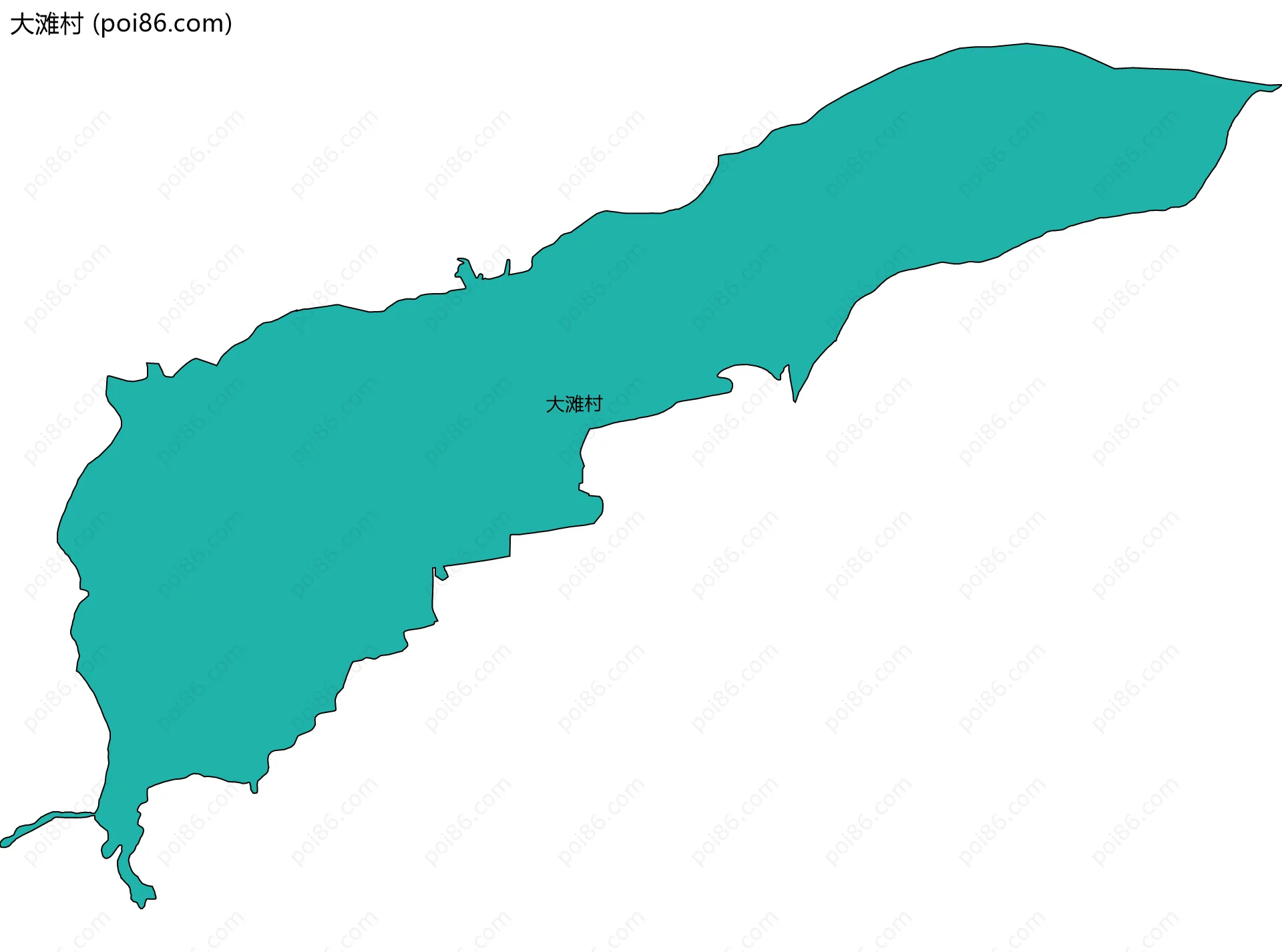 大滩村边界地图