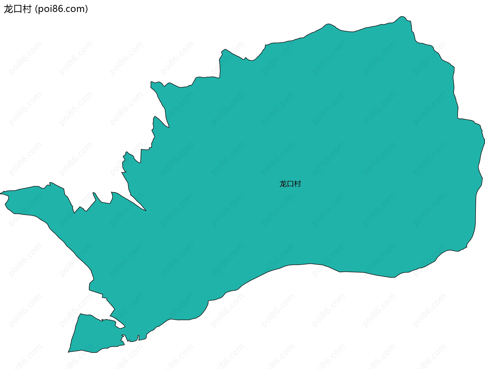 龙口村边界地图