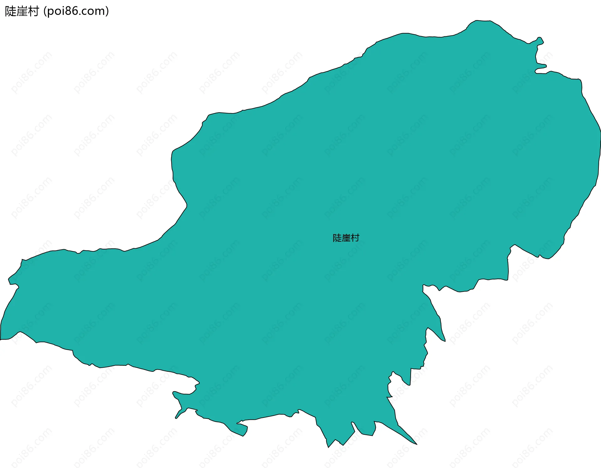 陡崖村边界地图