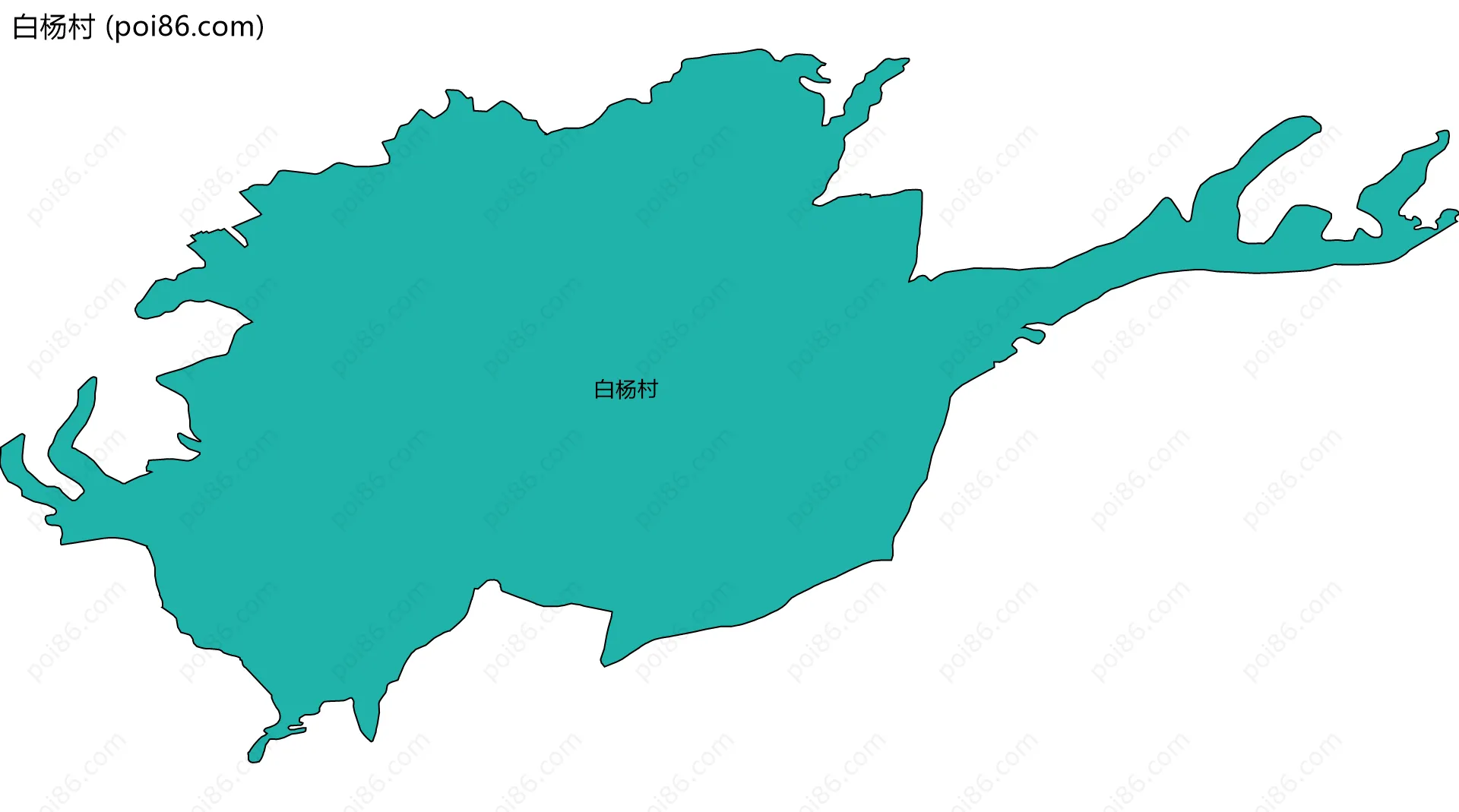 白杨村边界地图