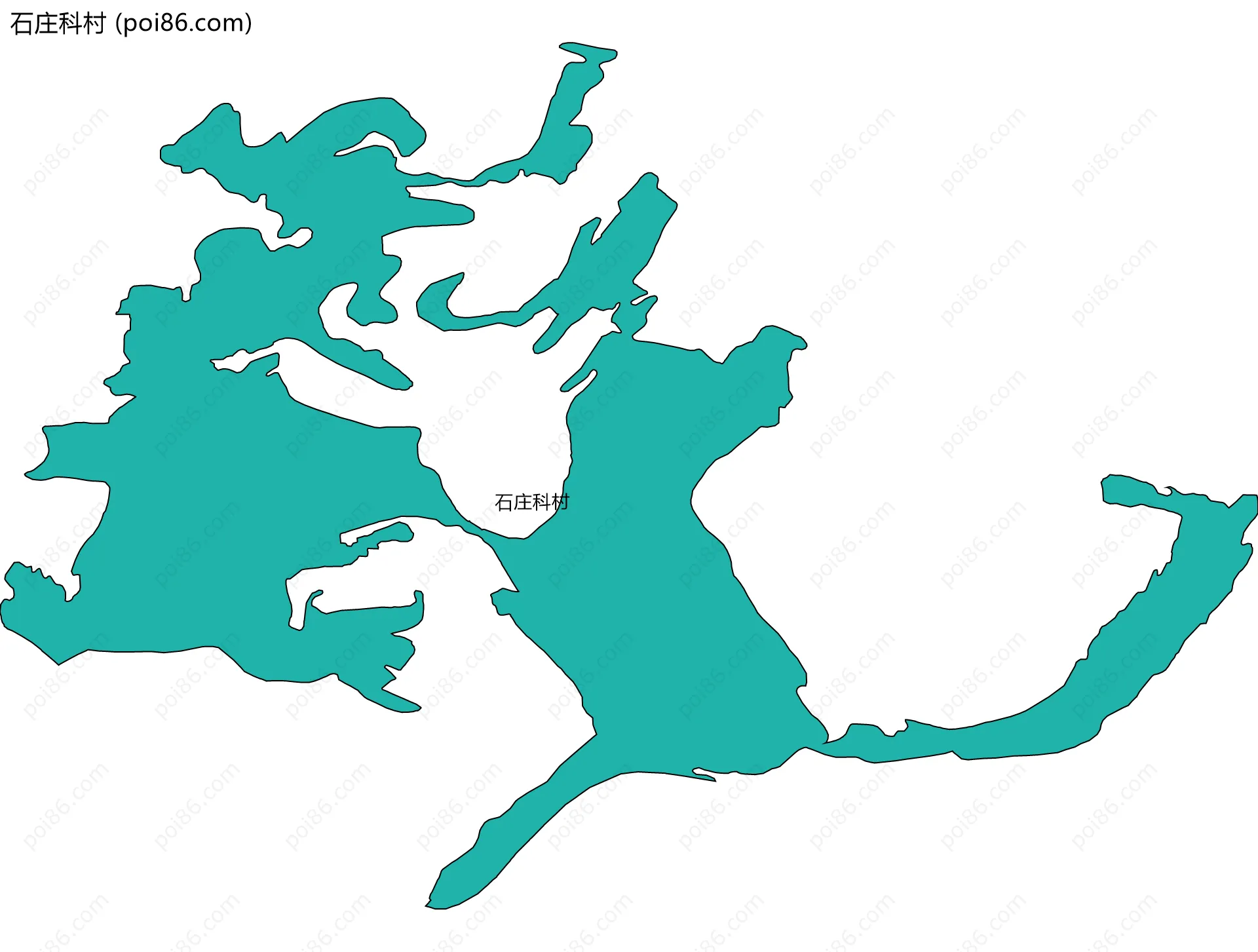 石庄科村边界地图