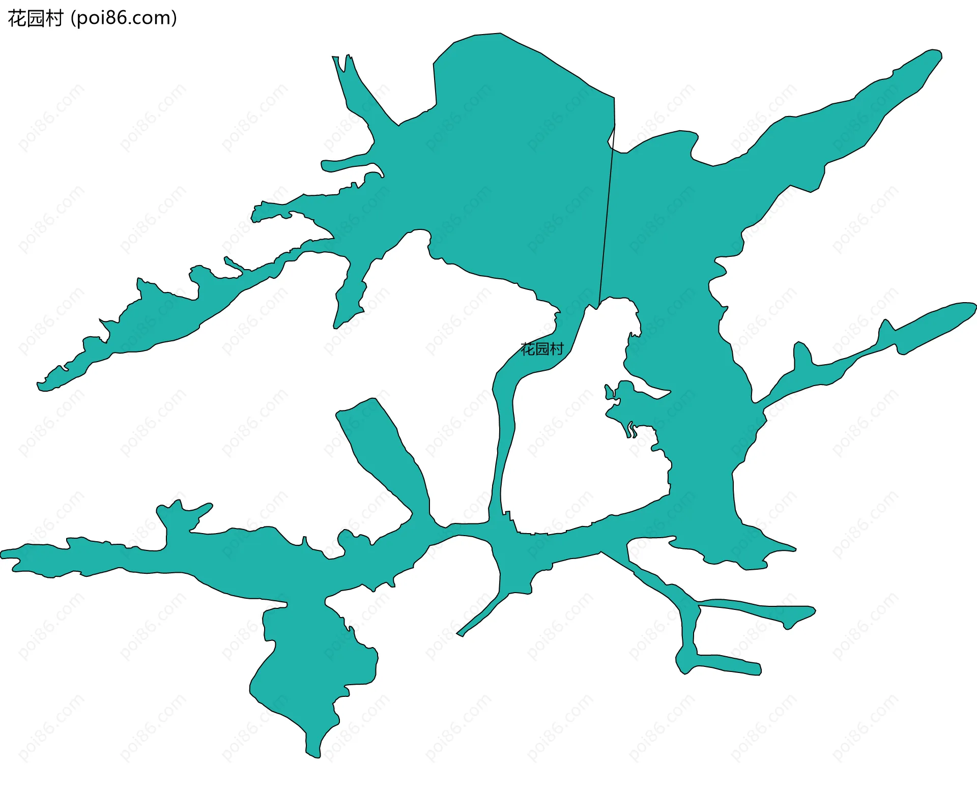 花园村边界地图